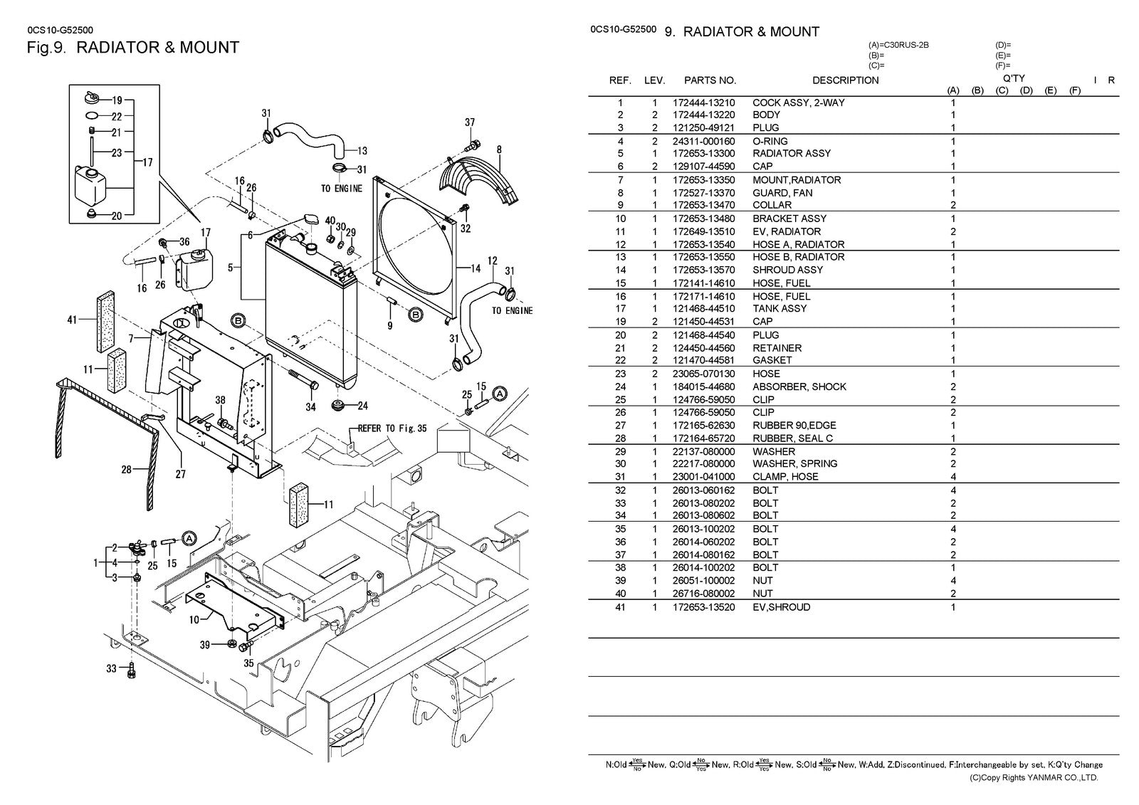 YANMAR C30RUS-2B Crawler Carrier Parts Catalog Manual 2012 - WIRE BOUND - COVERS