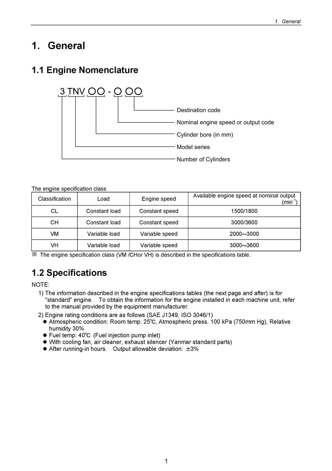 YANMAR 2TNV 3TNV Series IDI Industrial Engine Service Manual 2003, FOLDOUTS