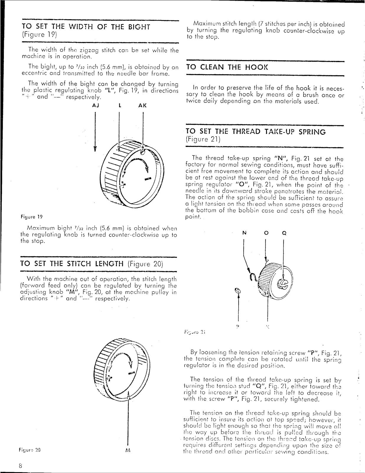 SINGER 107G201 Sewing Machine Service Manual - STEEL WIRE BOUND - TOUGH COVERS