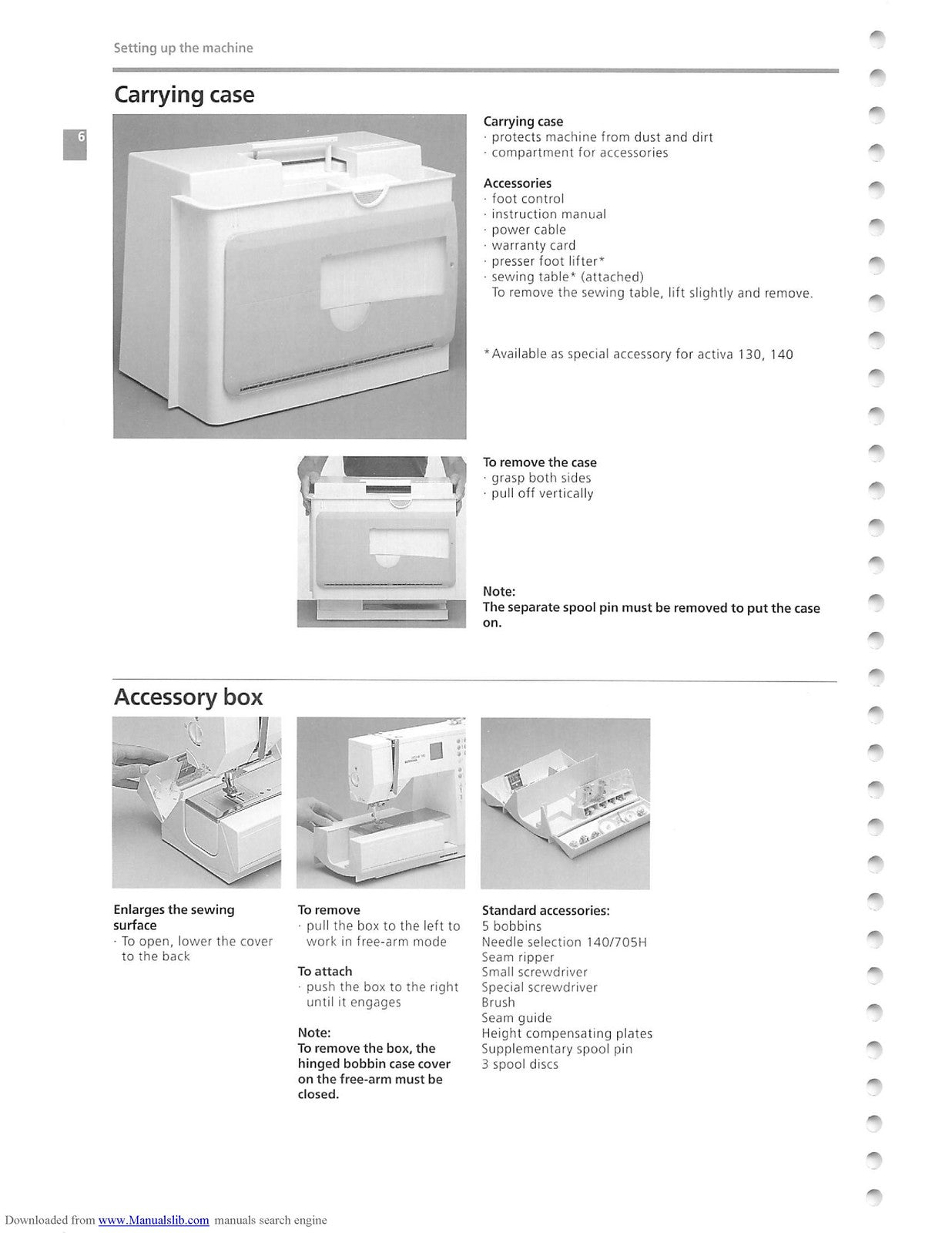 BERNINA Activa 130 131 Patchwork Editon 140 Instruction & Sewing Manual - BOUND