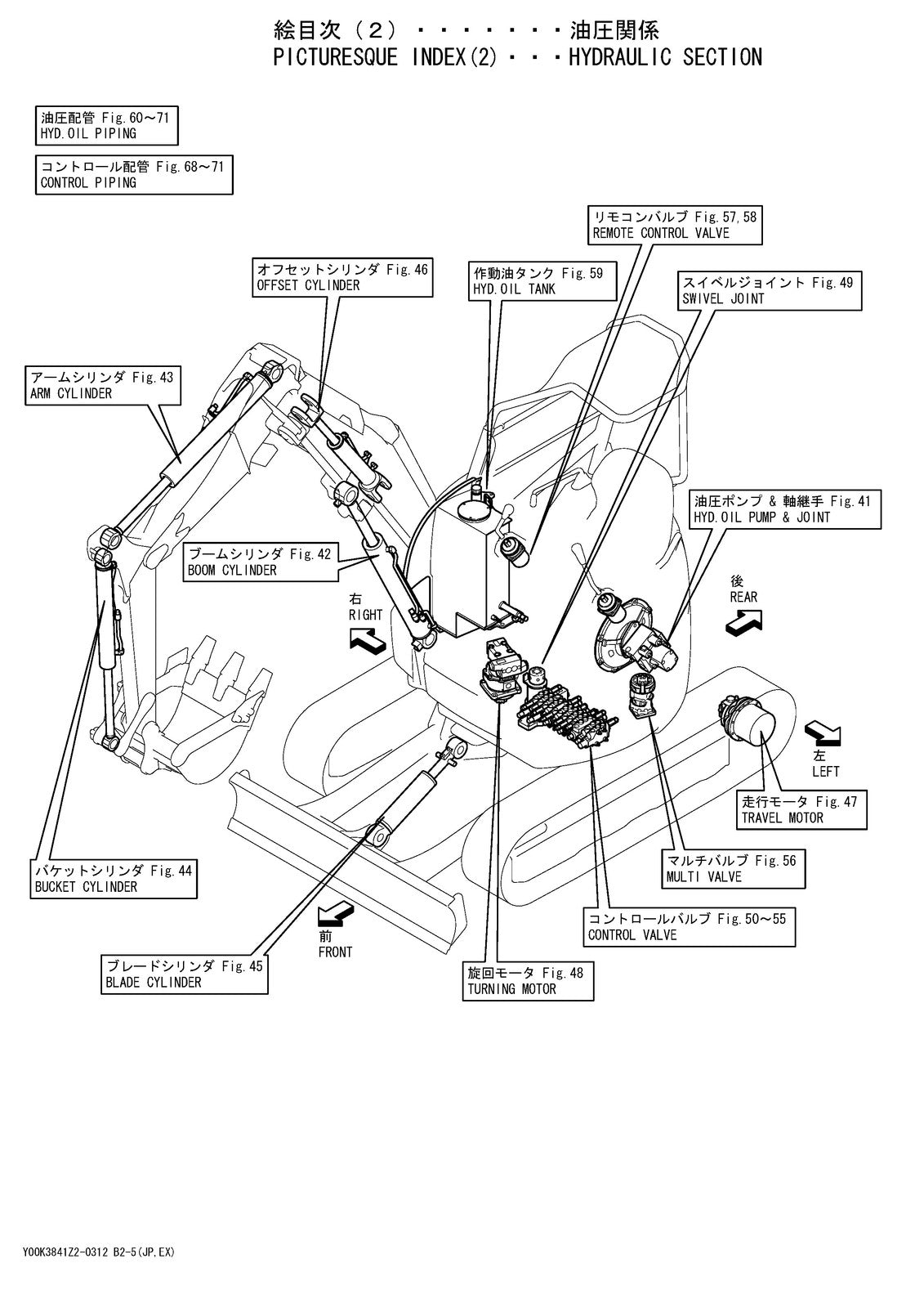 YANMAR B2-5 Crawler Backhoe Parts Catalog Manual - BOUND - COVERS - XL FOLDOUTS