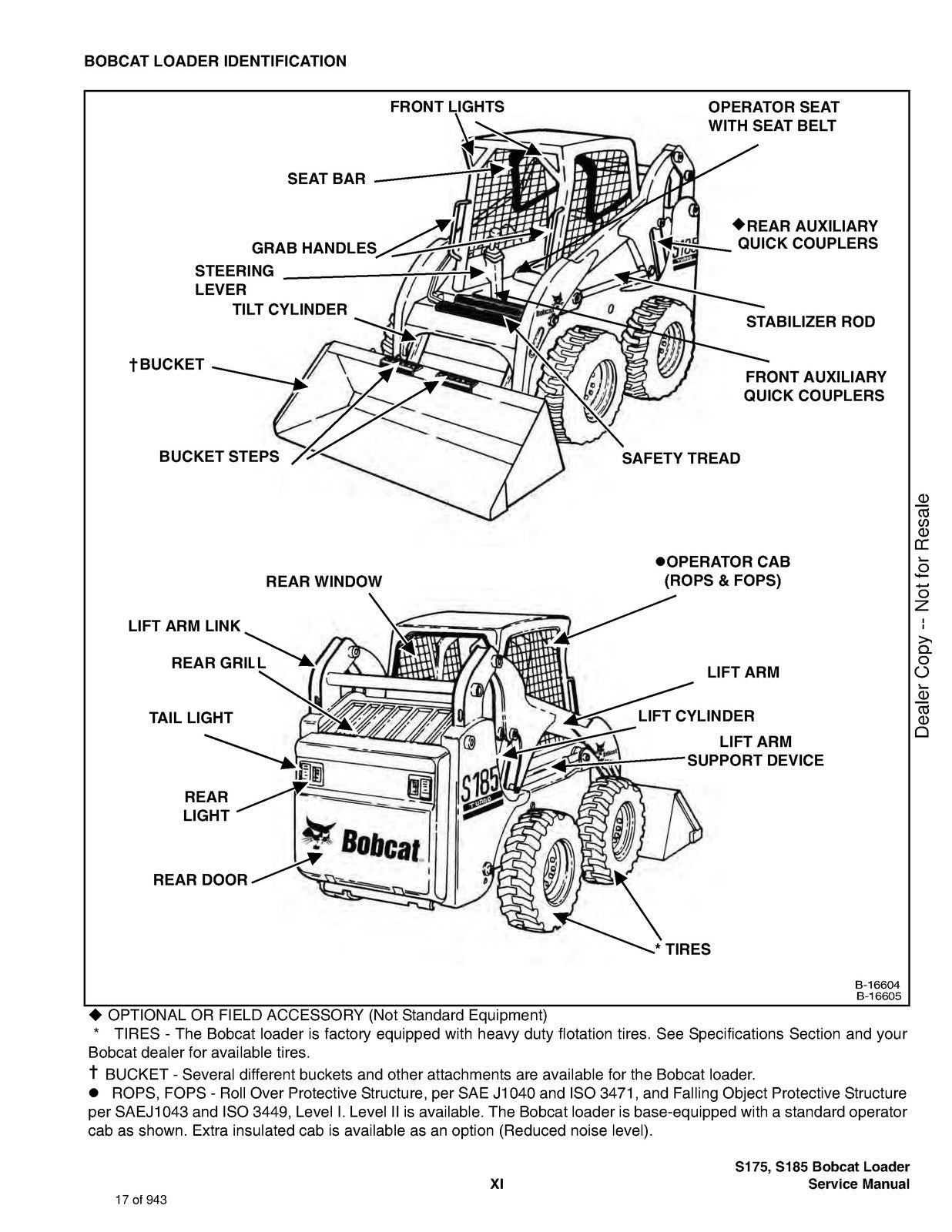 BOBCAT S175 S185 Turbo Service Manual 2009 SN 525011001 Up, FOLDOUTS