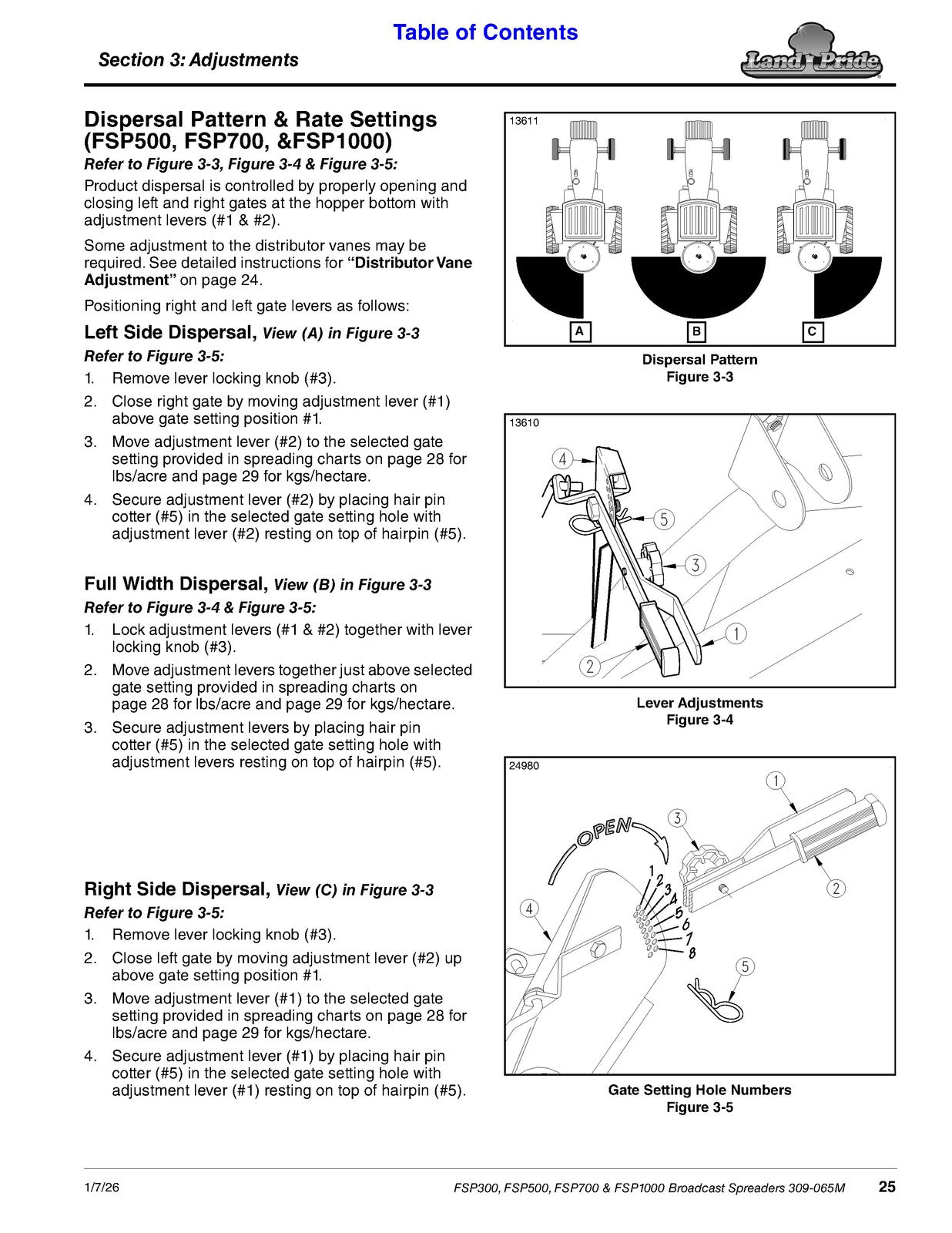 LAND PRIDE FSP Series Spreaders Operators Manual - WIRE BOUND - TOUGH COVERS