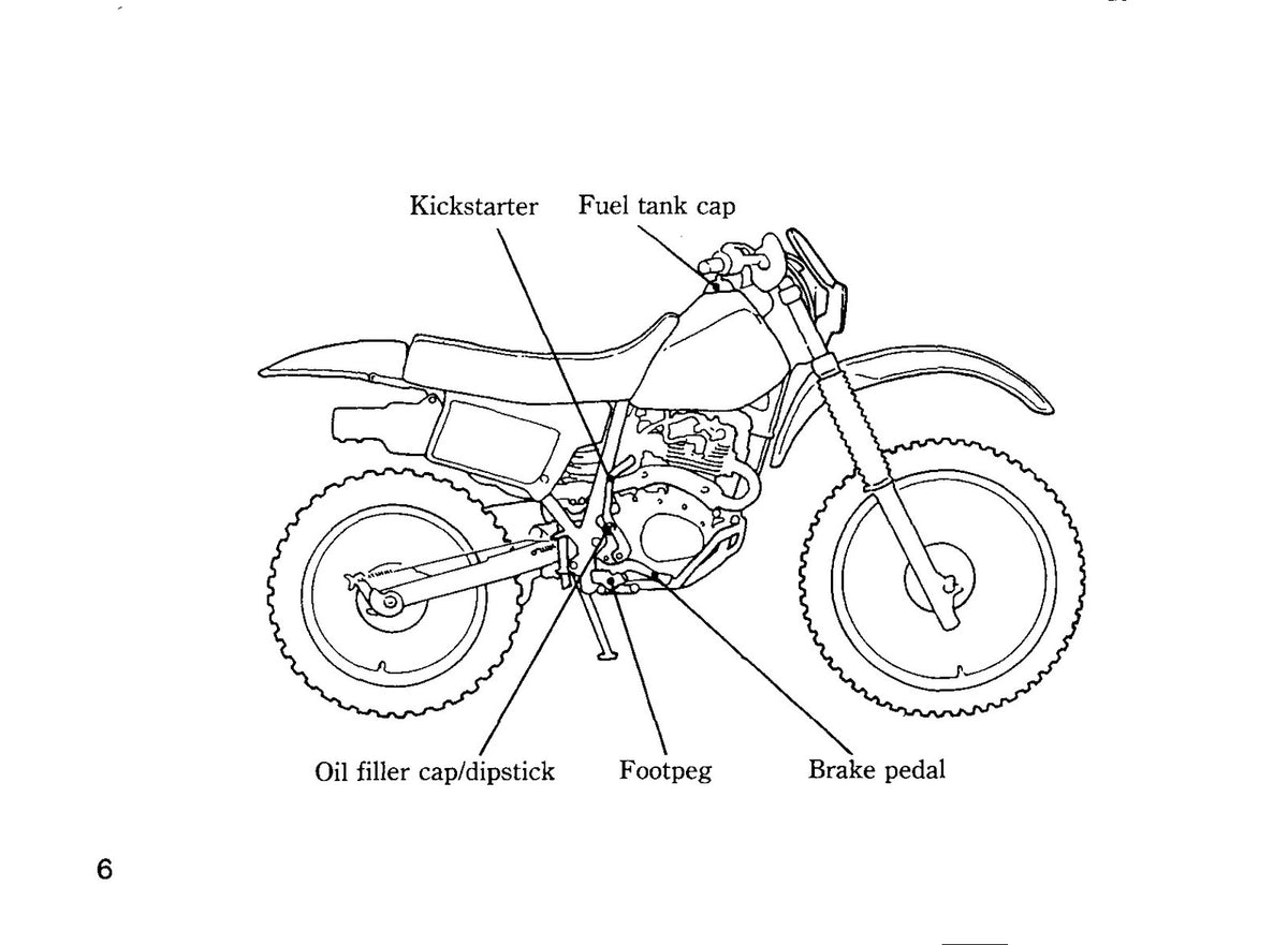 HONDA XR200R Owners Manual 1989 - BOUND - COVERS - XL FOLDOUT PAGES