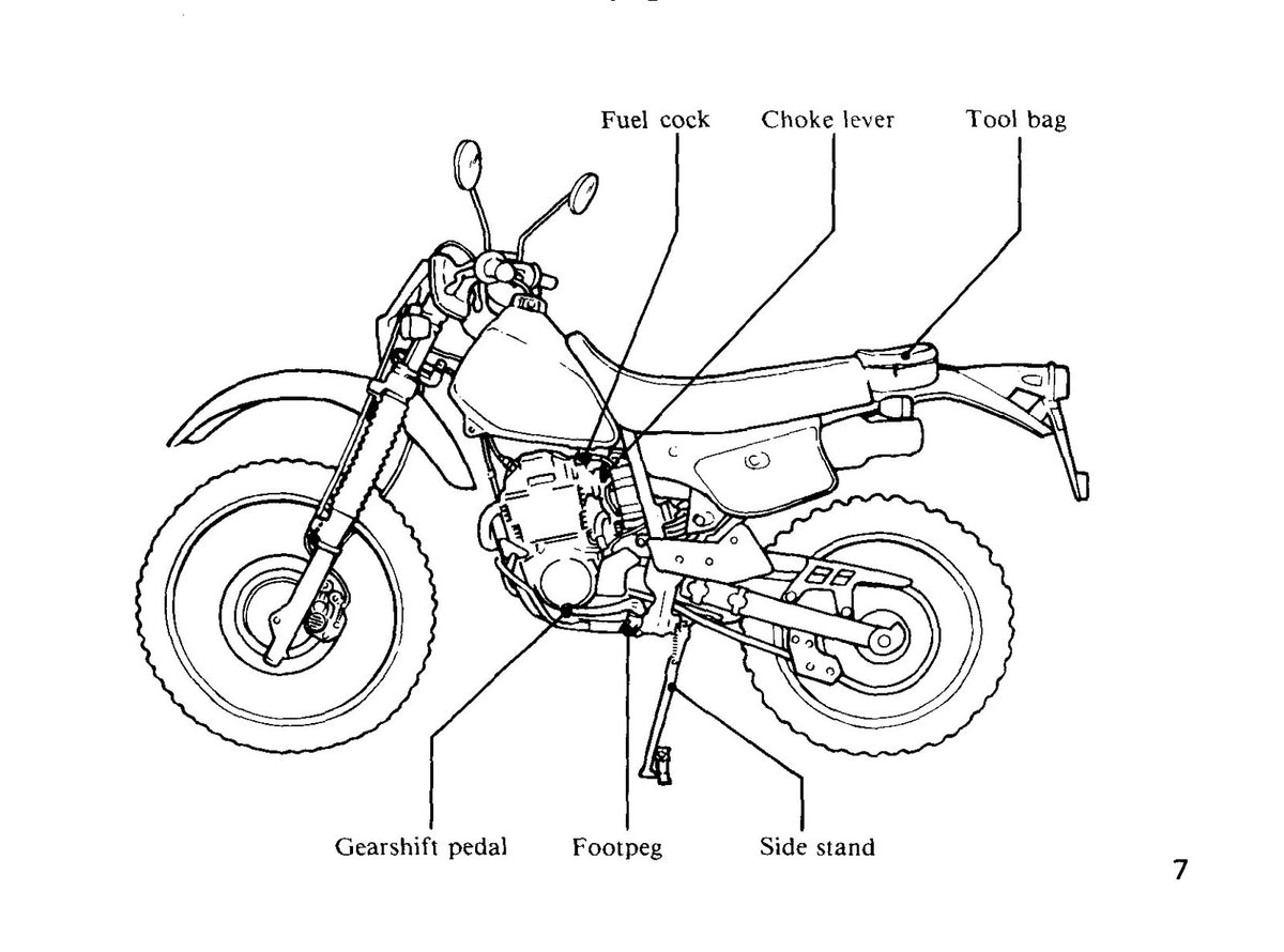 HONDA XR250R Owners Manual 1988 - BOUND - COVERS - XL FOLDOUT PAGES