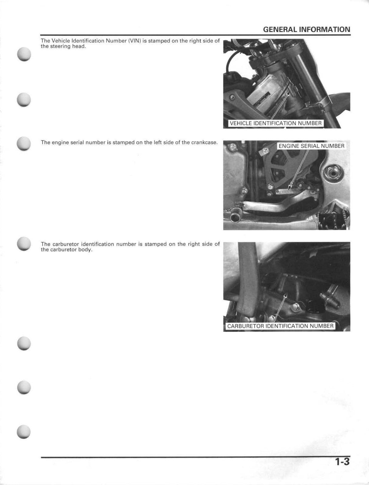 HONDA CR250R Motorcycle Service Manual 2005-2007 - WIRE BOUND - TOUGH COVERS