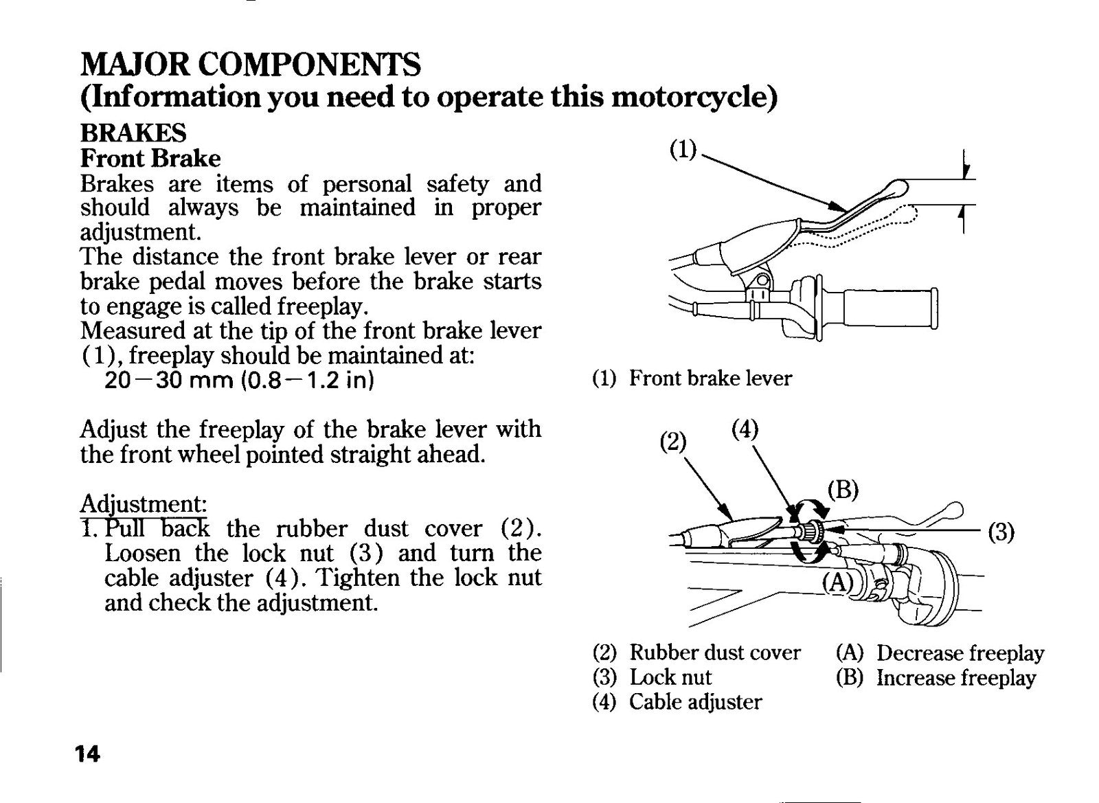 HONDA CRF100F Owners Manual 2007 - STEEL WIRE BOUND - PROTECTIVE COVERS