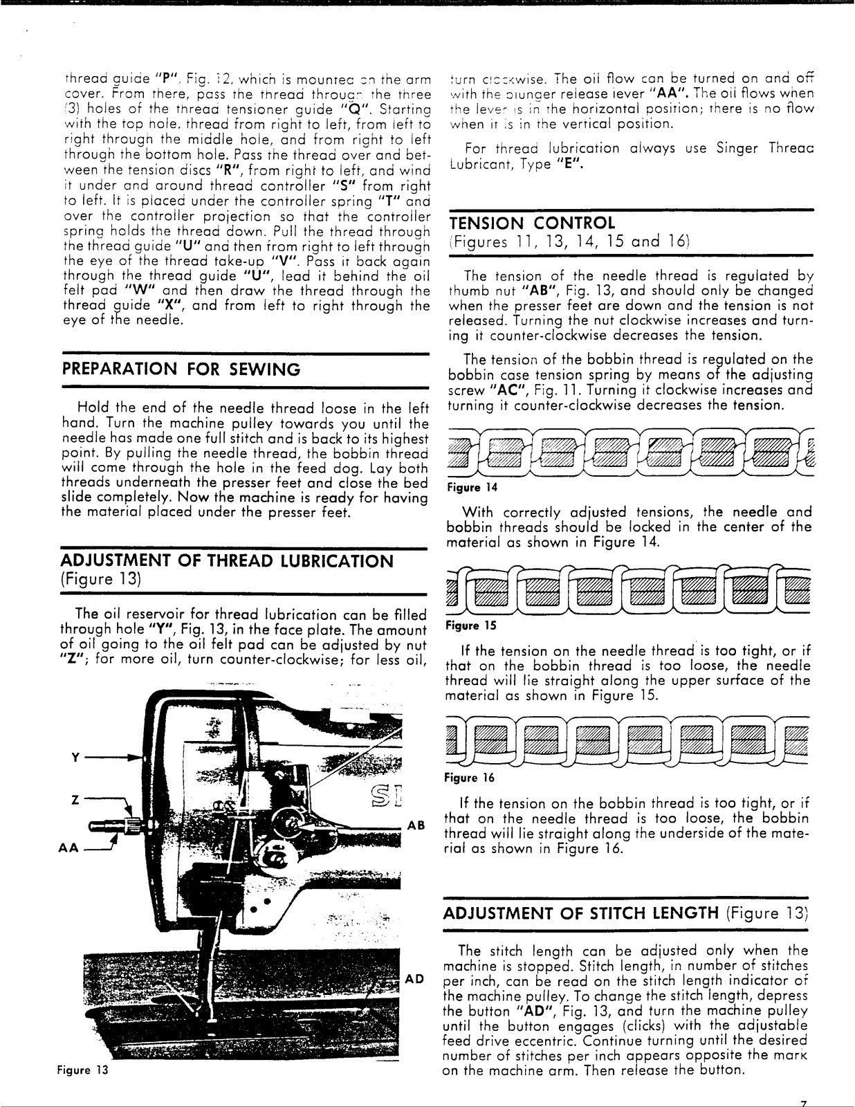 SINGER 211G155 211G156 Sewing Machine Service Manual - WIRE BOUND - TOUGH COVERS