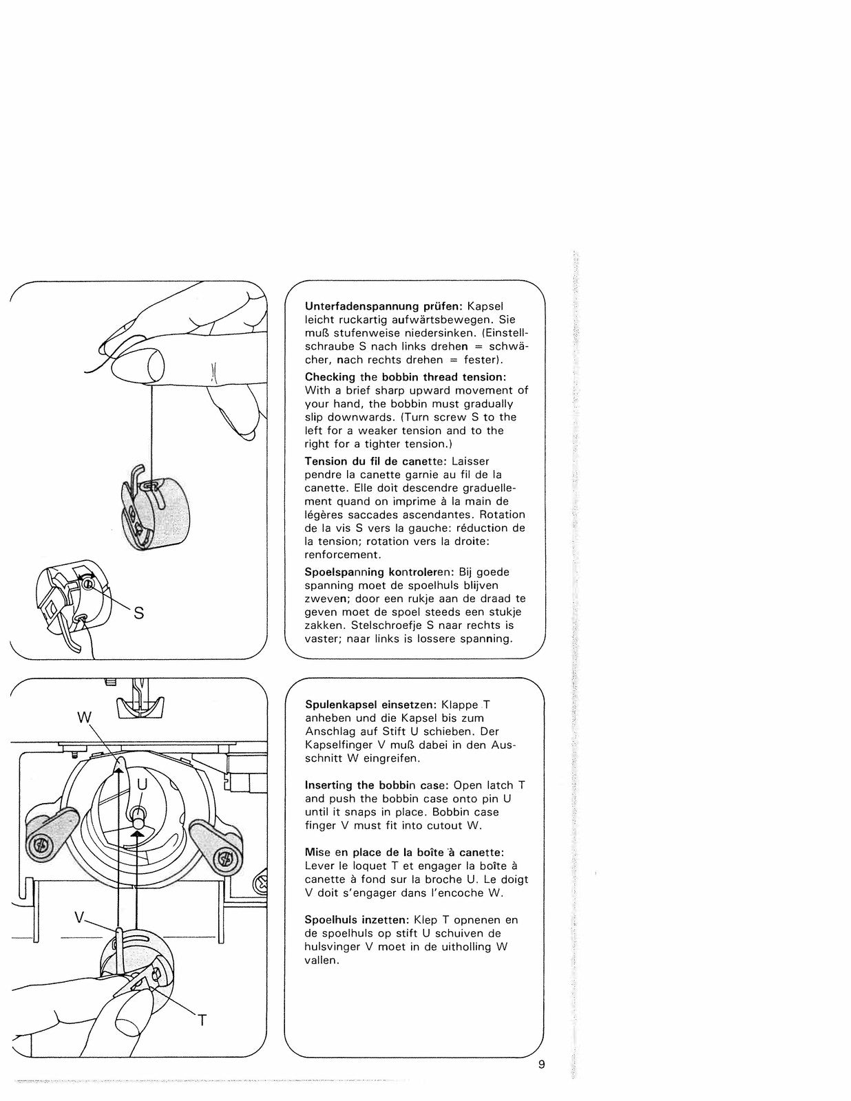 PFAFF Hobby 350 382 422 Sewing Machine Instruction Book Manual - WIRE BOUND