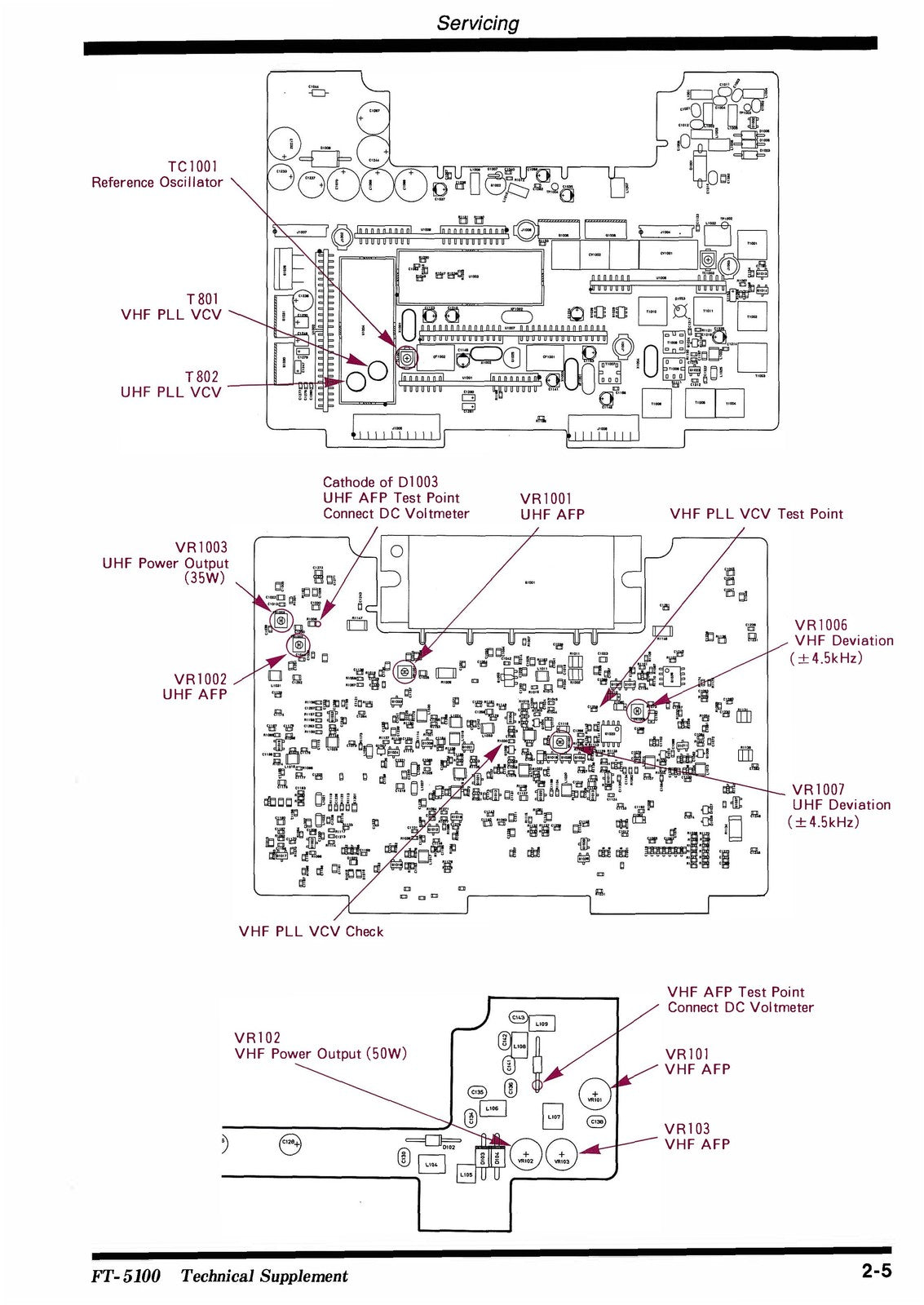 YAESU FT-5100 Technical Supplement Manual - BOUND - COVERS - XL FOLDOUT PAGES