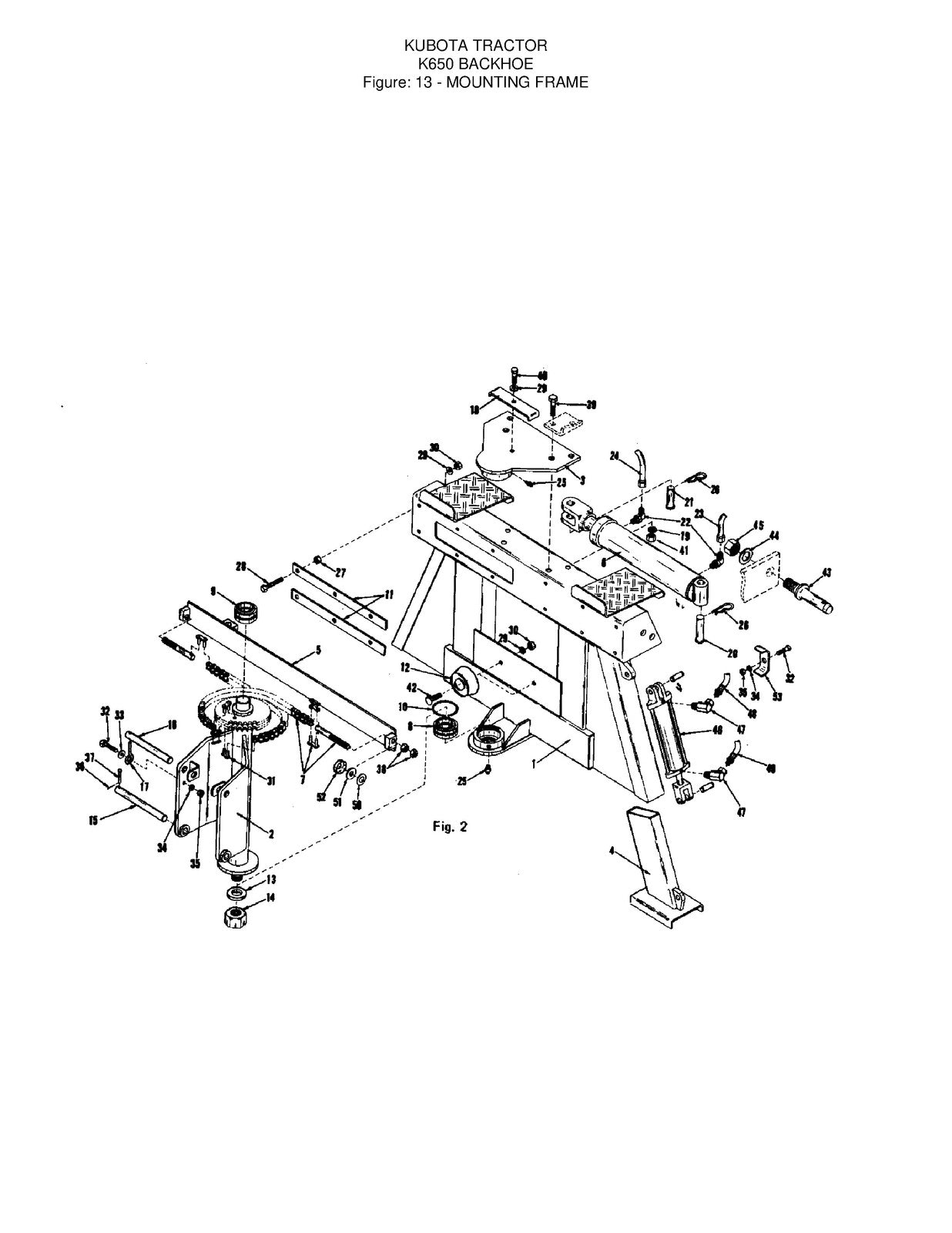 KUBOTA K650 Backhoe Assembly And Maintenance Manual - WIRE BOUND - TOUGH COVERS