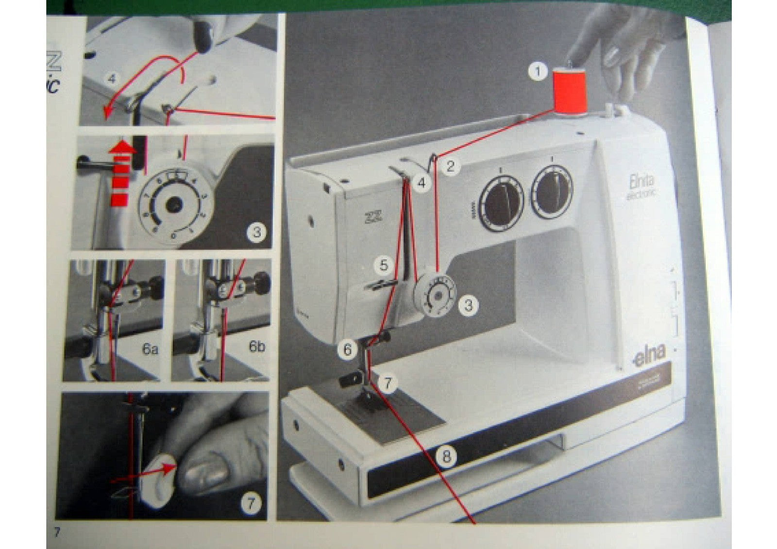 ELNA Elnitazz Electronic Sewing Machine Instruction Manual - WIRE BOUND - COVERS