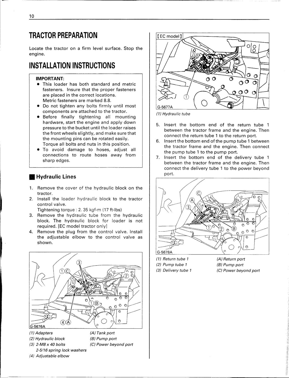 KUBOTA LA211 Front Loader Operators Manual - STEEL WIRE BOUND - TOUGH COVERS