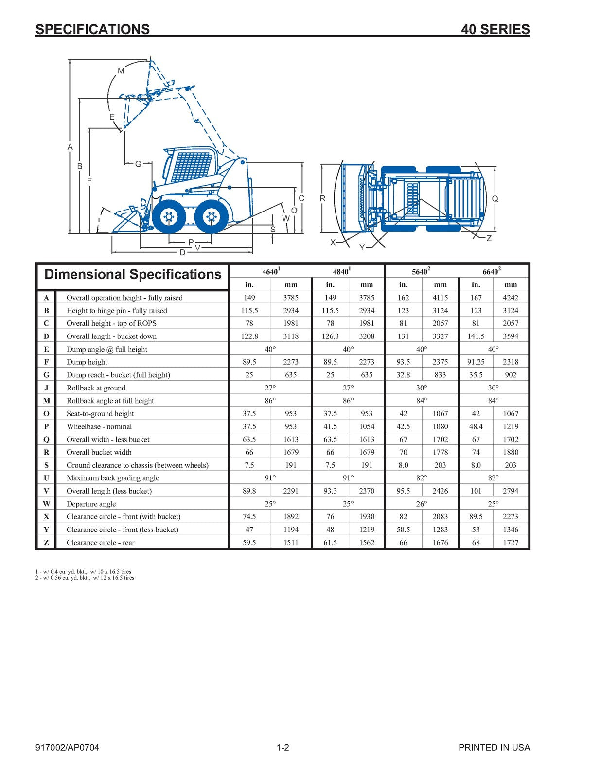 GEHL SL4640 SL4840 SL5640 SL6640 Skid-Steer Loader Service Manual - WIRE BOUND