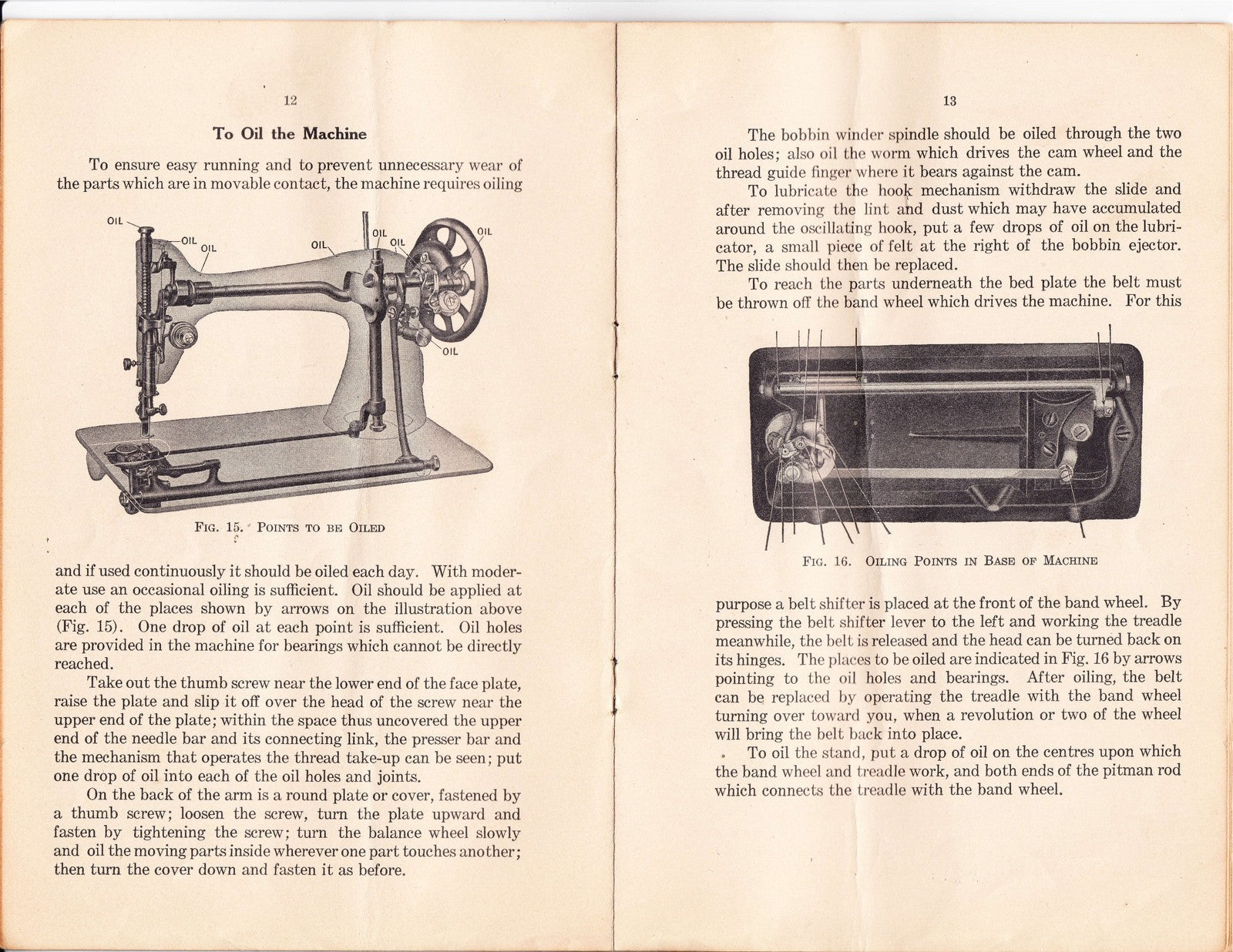 SINGER 66-1 Sewing Machine Instruction Manual - STEEL WIRE BOUND - TOUGH COVERS