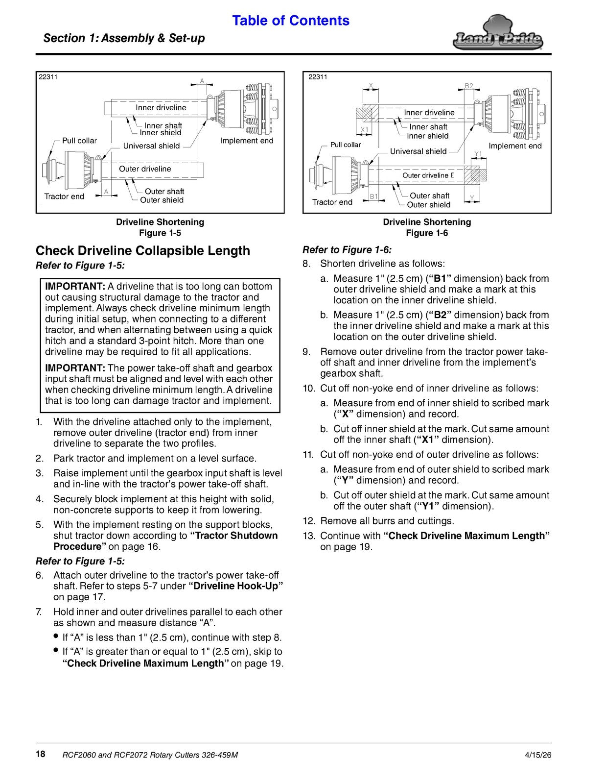 LAND PRIDE RCF2060 RCF2072 Rotary Cutters Operators Manual 2026 - WIRE BOUND