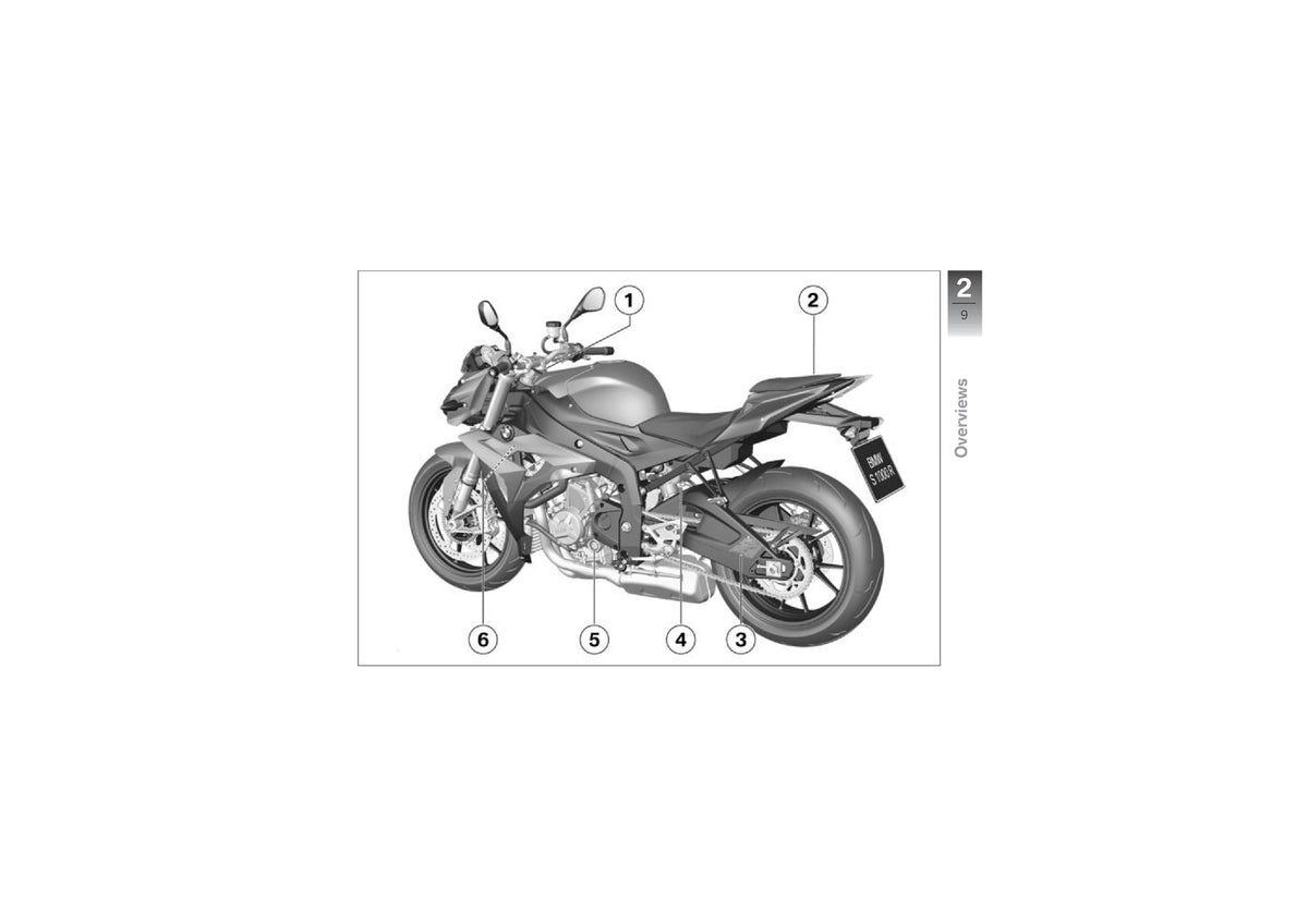 BMW S1000R Motorcycle Owners Manual - STEEL WIRE BOUND - PROTECTIVE COVERS