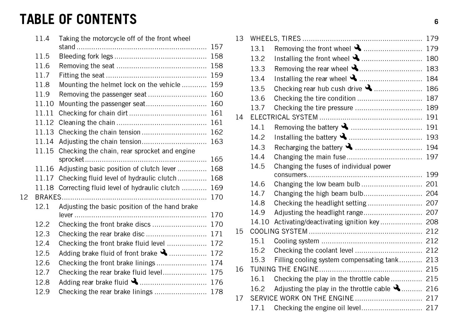 KTM 1190 RC8 R Owners Manual 2013 - STEEL WIRE BOUND - PROTECTIVE COVERS