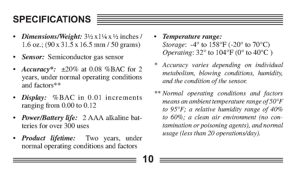 PMI AlcAlert BT5500 BT5300 Breath Alcohol Tester Operation Manual - WIRE BOUND