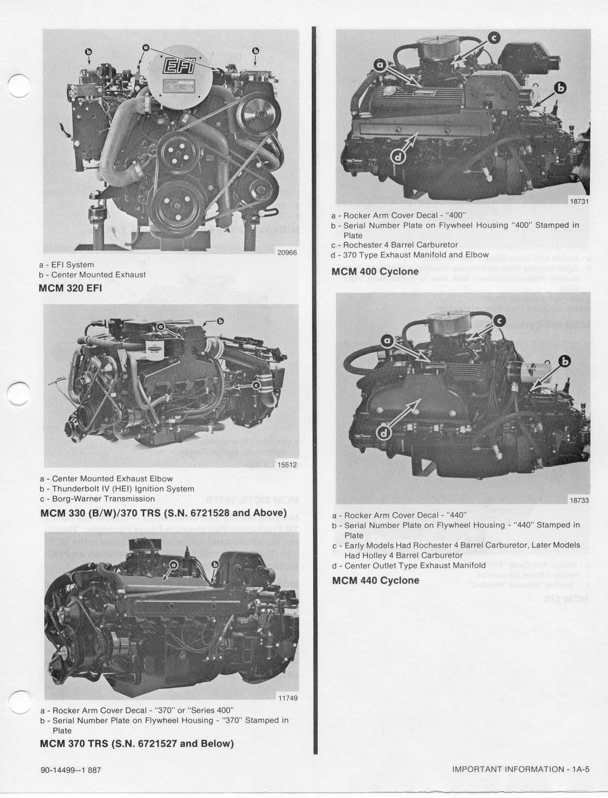 MERCURY MERCRUISER GM V-8 Marine Engines Service Manual 1987 - WIRE BOUND