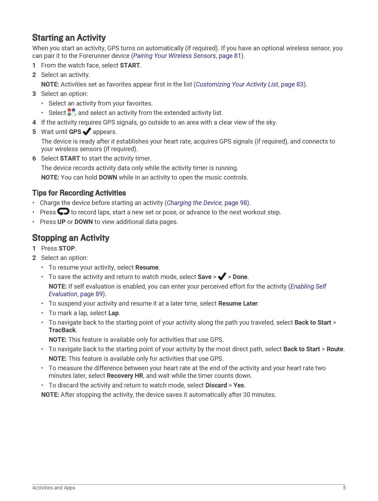 GARMIN Forerunner 945 Owners Manual 2019 - STEEL WIRE BOUND - PROTECTIVE COVERS