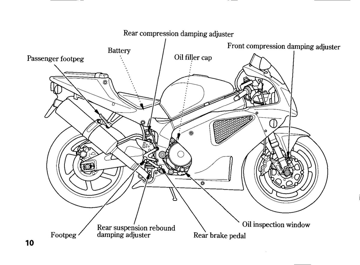 HONDA VTR1000SP-2 Owners Manual 2002 - BOUND - COVERS - XL FOLDOUT PAGES