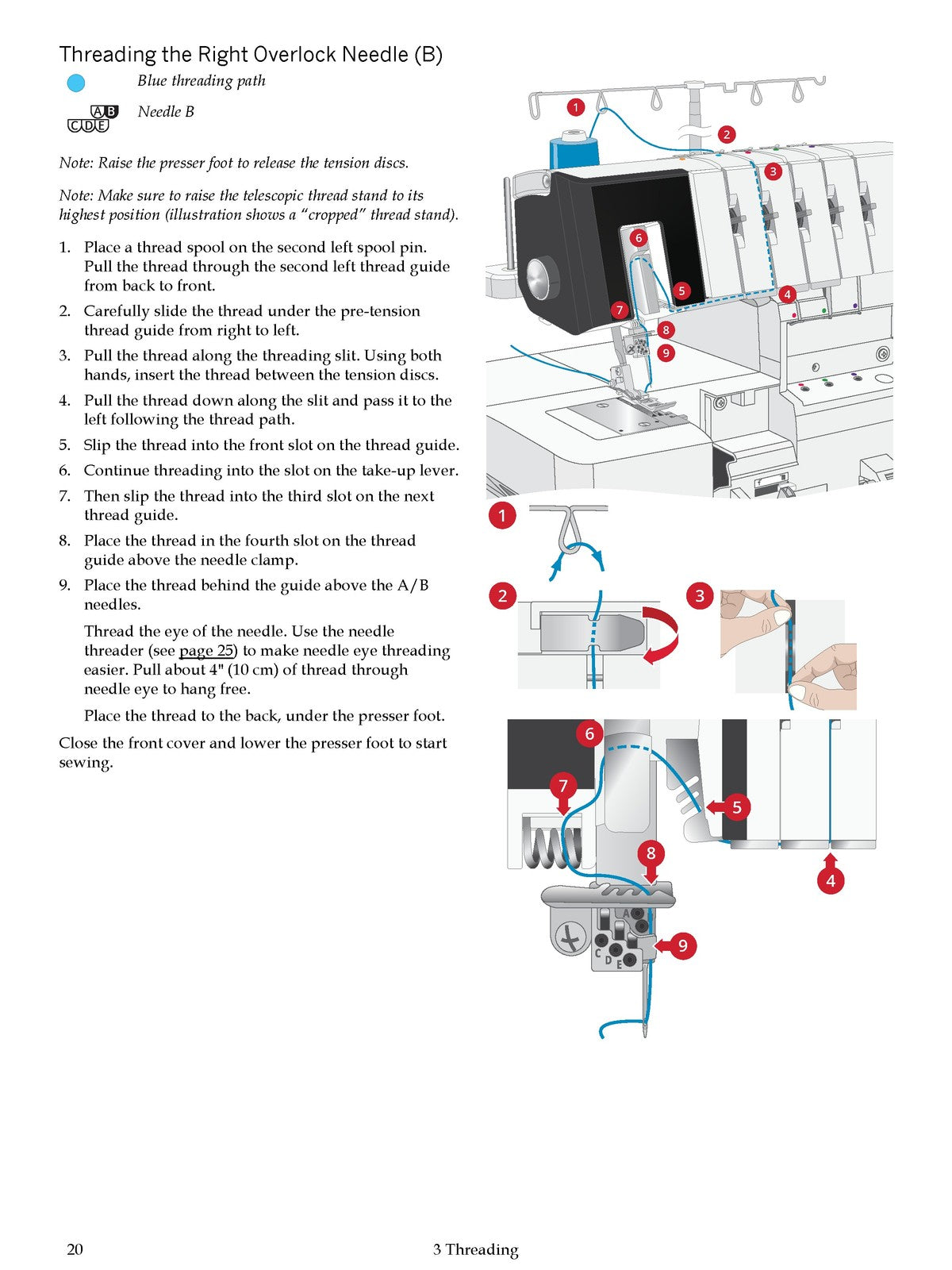 PFAFF Admire Air 6000 Overlock Users Guide Manual - WIRE BOUND - TOUGH COVERS