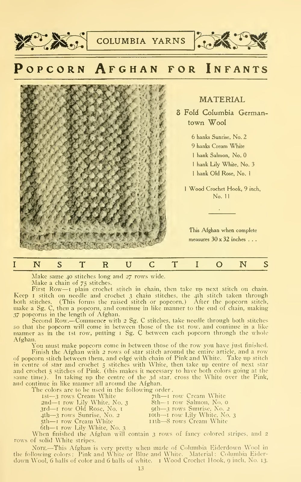 COLUMBIA Knitting And Crocheting Instruction Book 1904 - WIRE BOUND - COVERS