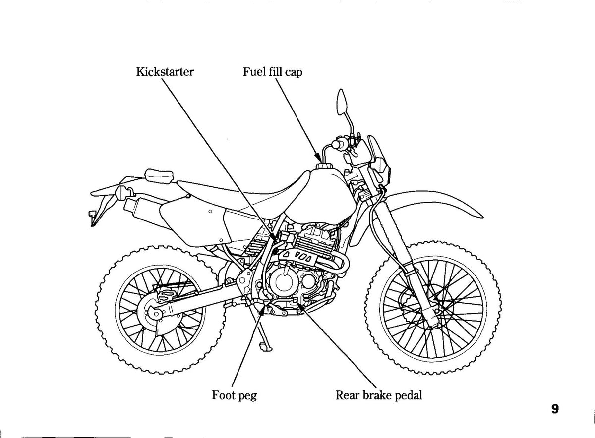 HONDA XR400R Owners Manual 1997 - BOUND - COVERS - XL FOLDOUT PAGES