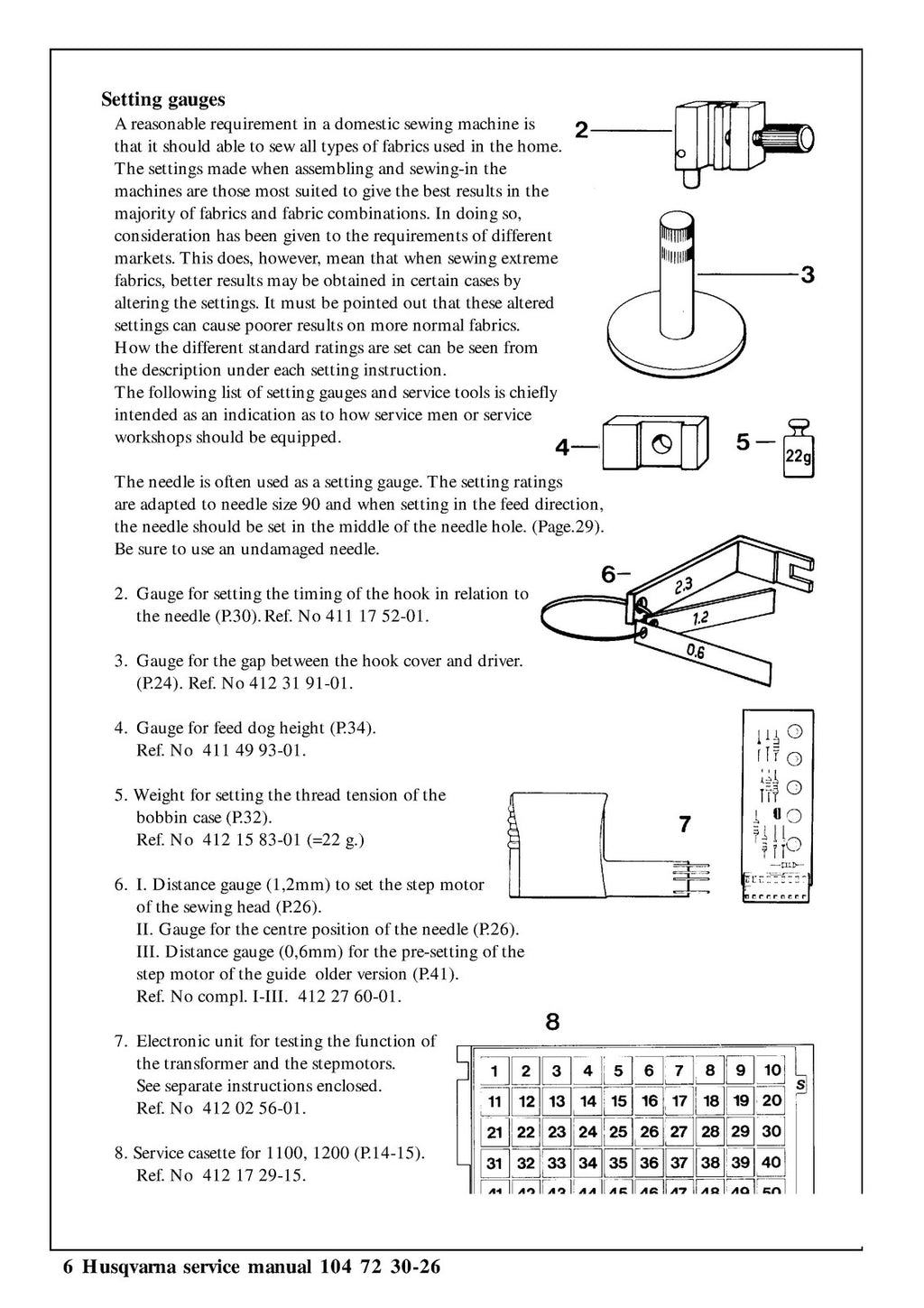 HUSQVARNA 1200 1100 1090 1070 1050 SERVICE MANUAL - WIRE BOUND - TOUGH COVERS