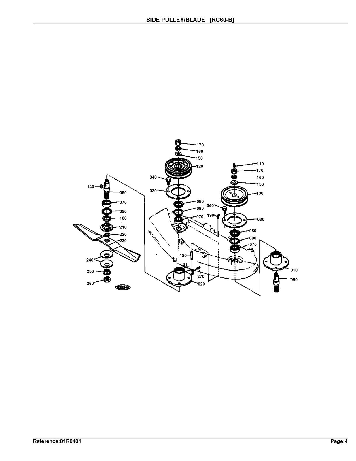 KUBOTA RC60-B Parts Manual - STEEL WIRE BOUND - PROTECTIVE COVERS