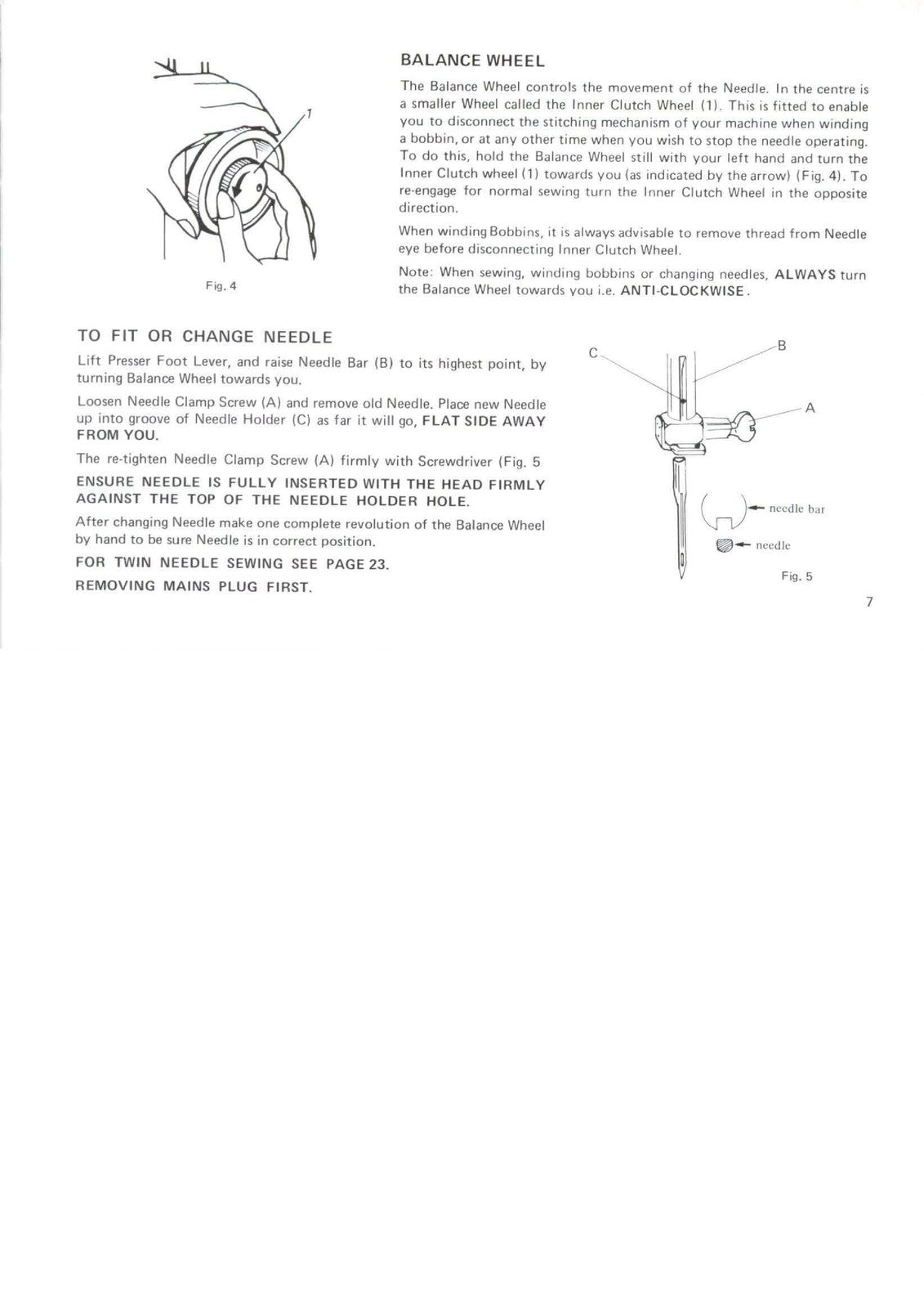ALFA 1050 Automatic Free-Arm Sewing Machine Instruction Manual - WIRE BOUND