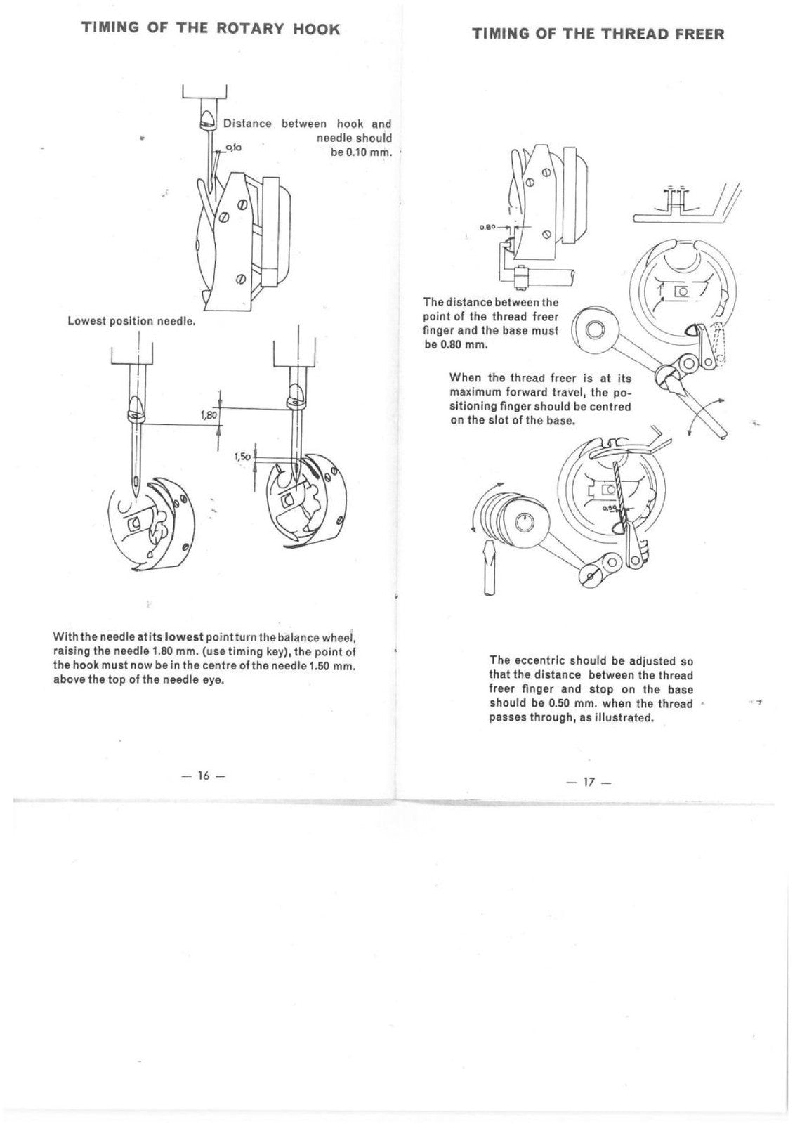 ALFA 206 Sewing Machine Instruction And Timing Manual - WIRE BOUND - COVERS