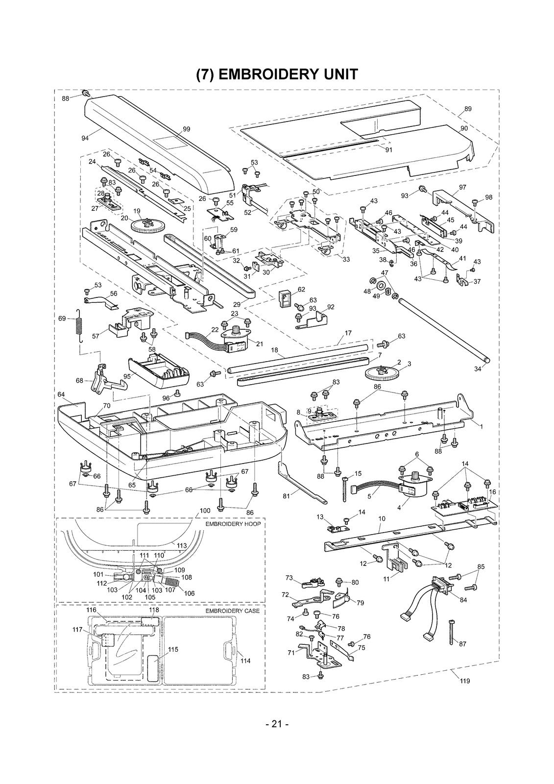BROTHER NV4000D 4000 4000D LTD 4500D Sewing Machine Parts Reference Manual