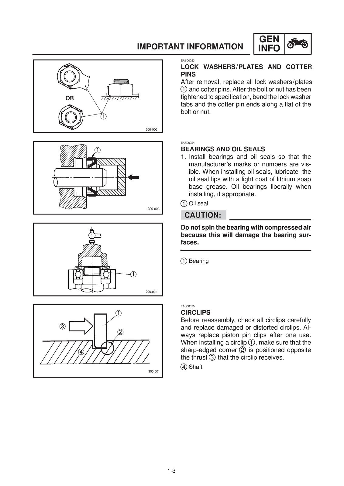 YAMAHA XJR1300 Motorcycle Service Manual 1999-2003 - BOUND - COVERS - FOLDOUTS