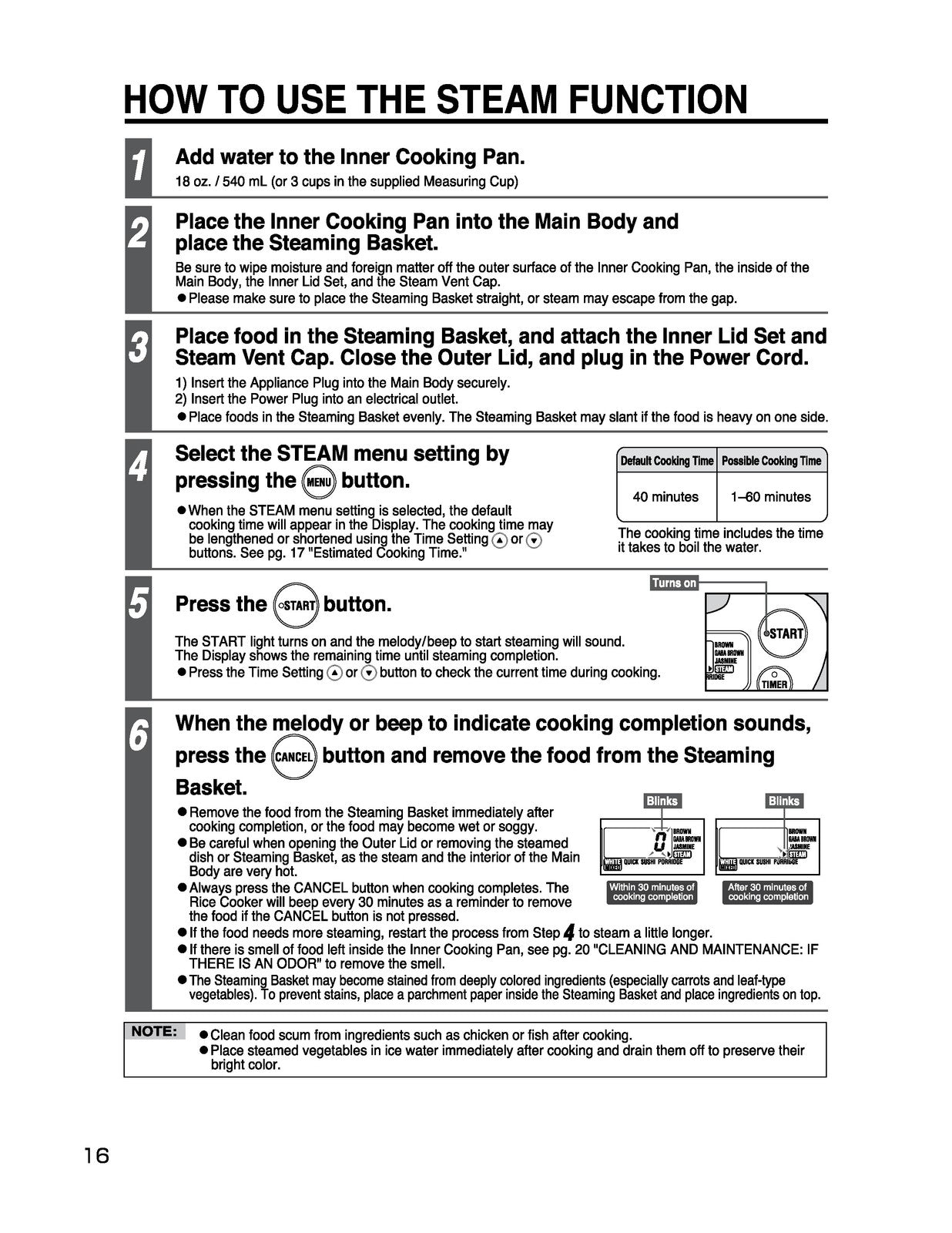 ZOJIRUSHI NS-WTC10 Rice Cooker  Warmer Operating Instructions Manual - BOUND