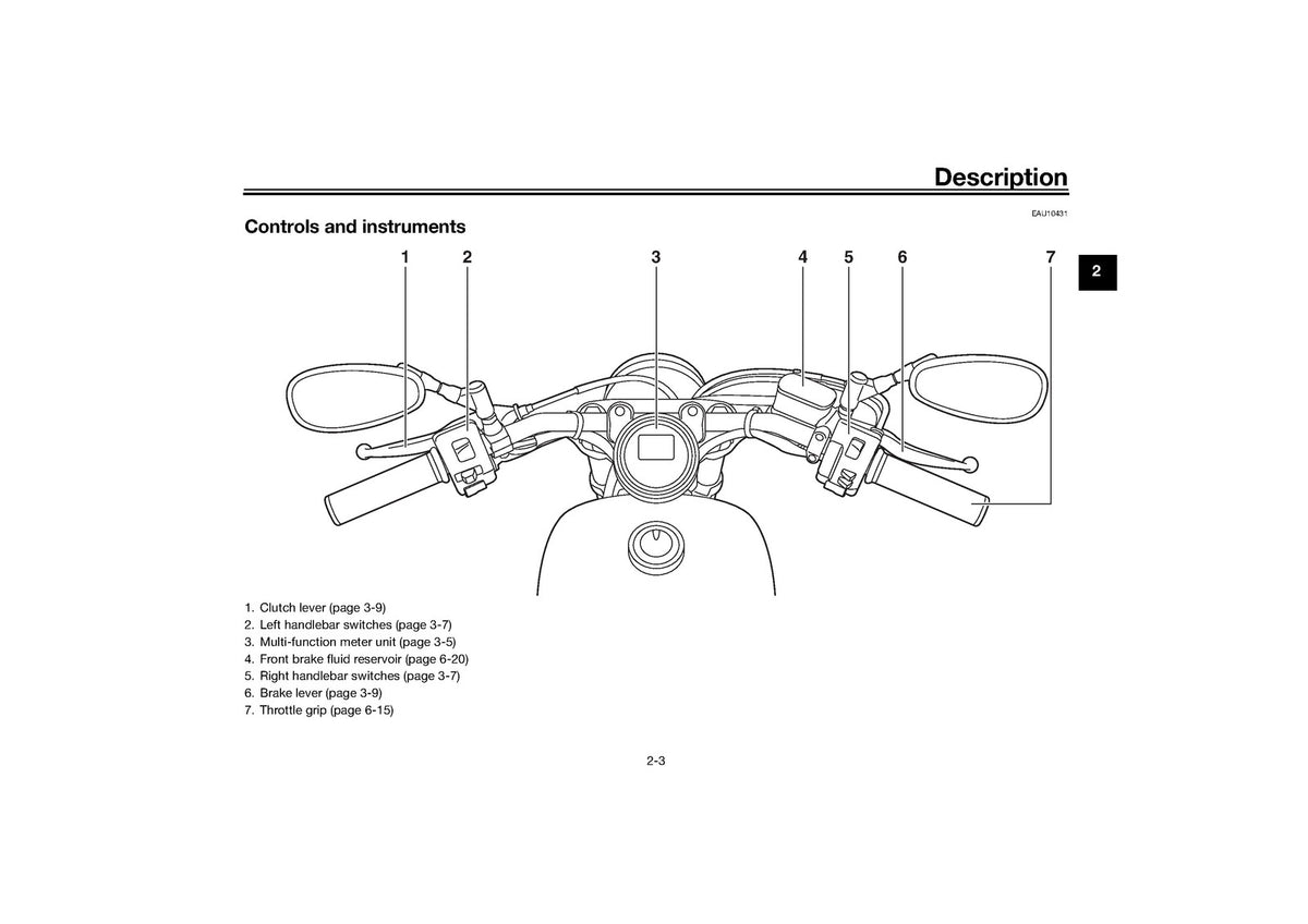 YAMAHA XVS950CUD-A Owners Manual 2017 - STEEL WIRE BOUND - PROTECTIVE COVERS