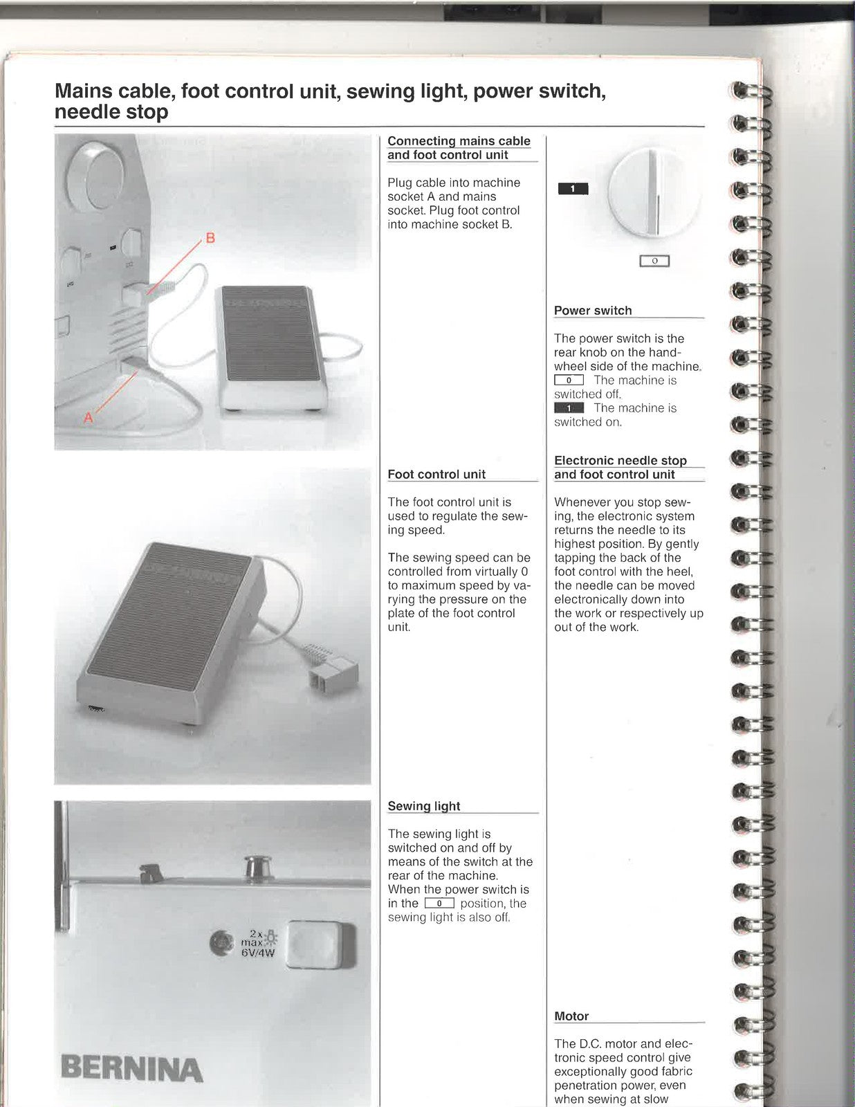 BERNINA 1080 My Bernina Guide Manual - STEEL WIRE BOUND - PROTECTIVE COVERS