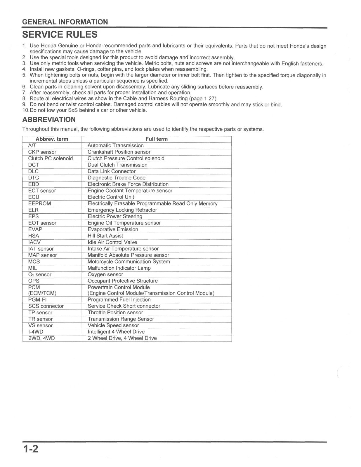 HONDA SXS1000 M3 M3P M3LE M5D M5LE Service Manual 2016-2021, FOLDOUTS