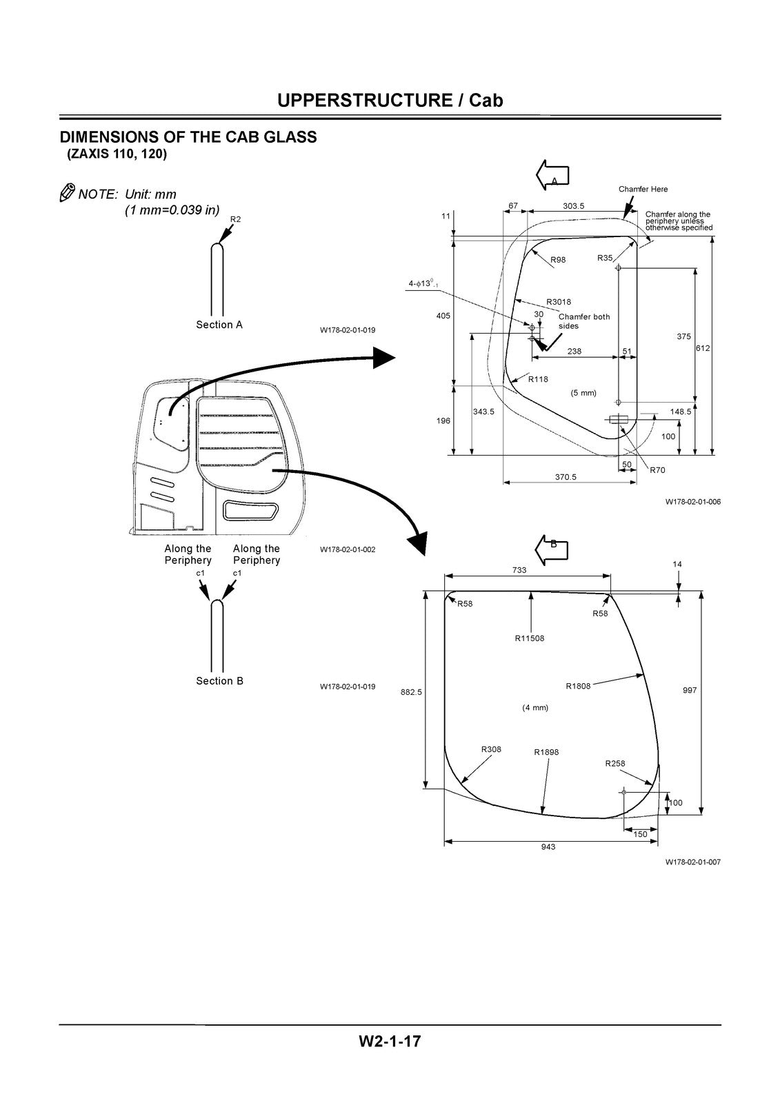 HITACHI ZAXIS 110 120 125US 135US Workshop Manual - WIRE BOUND - TOUGH COVERS