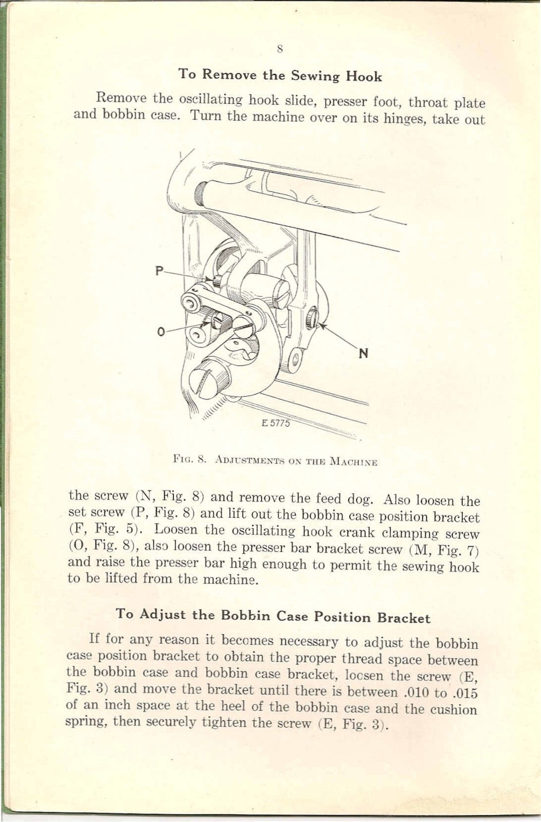 SINGER 66 TIMING & ADJUSTING MANUAL - WIRE BOUND - TOUGH COVERS - FULL COLOR