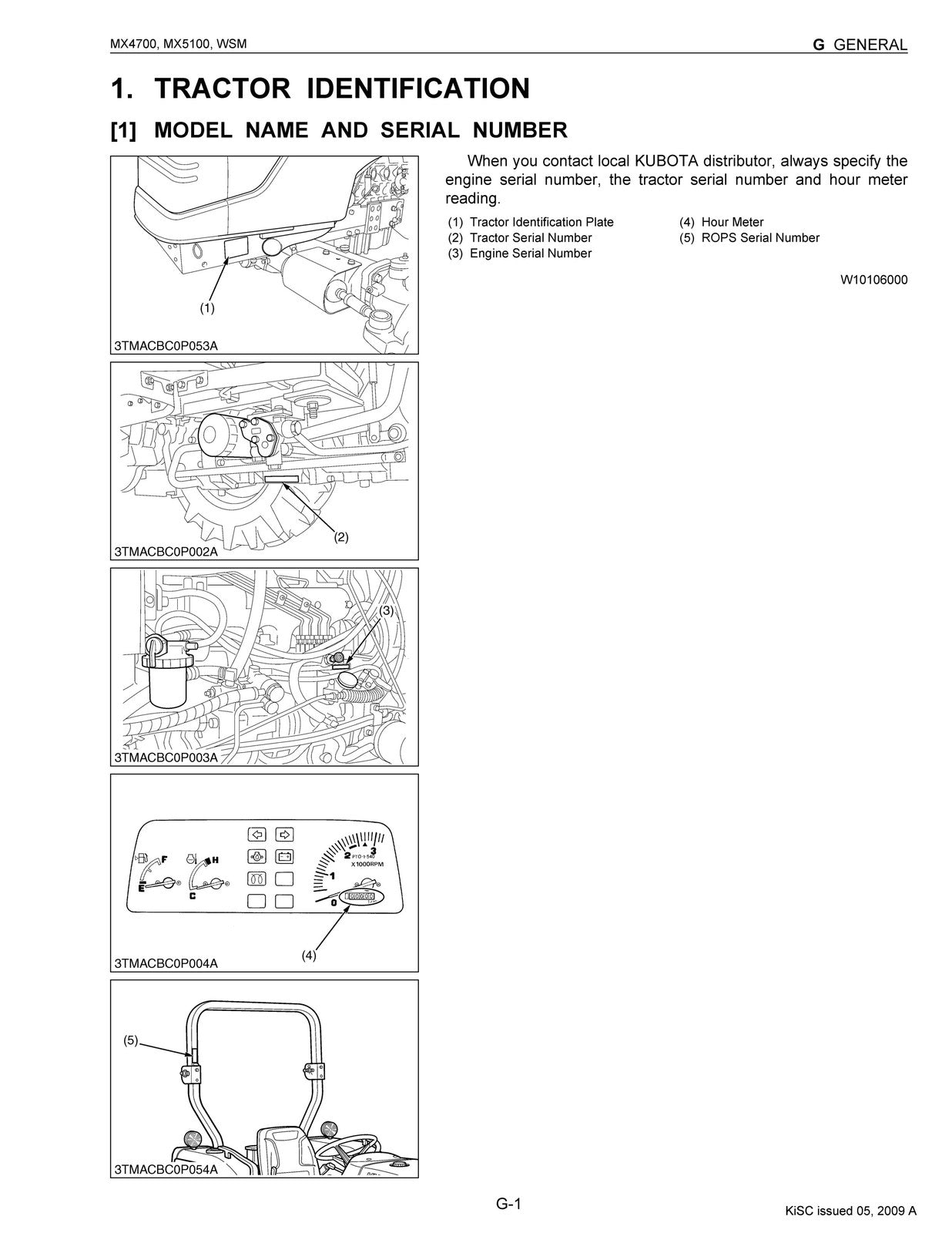 KUBOTA MX4700 MX5100 Workshop Operators & Parts Manual BUNDLE - WIRE BOUND