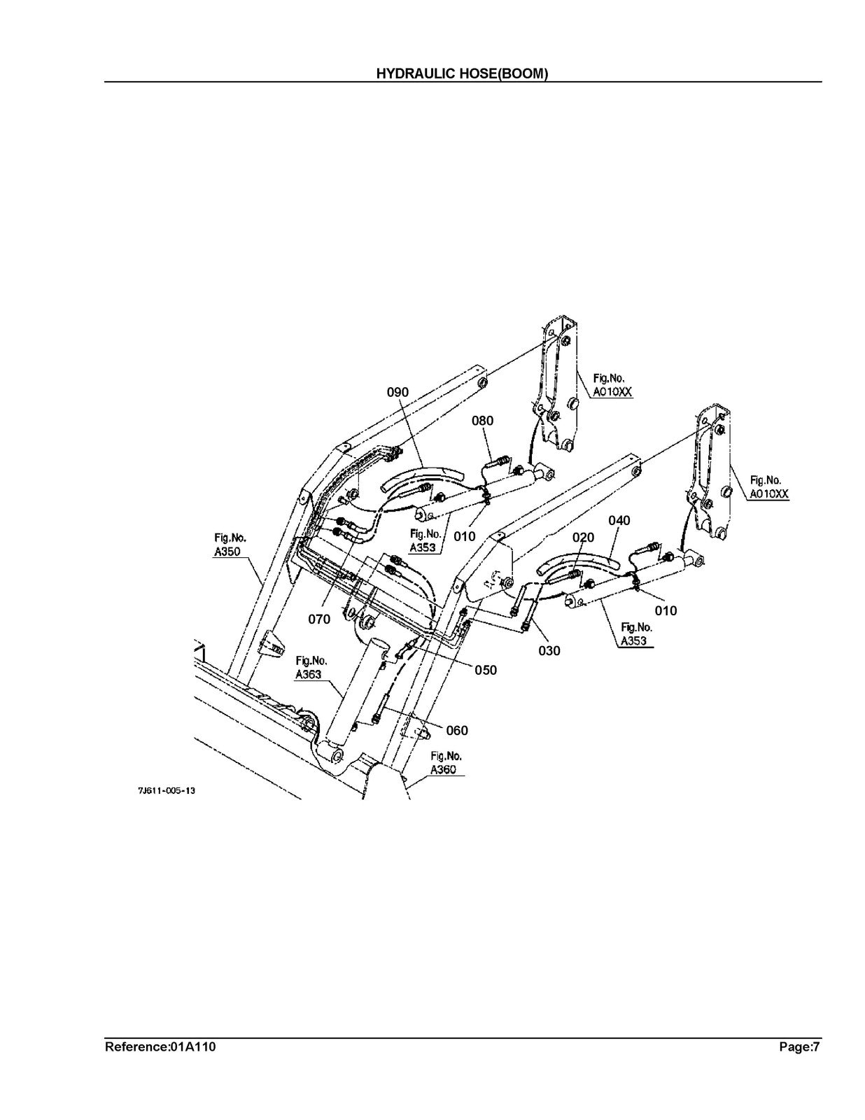 KUBOTA LA210 Front Loader Illustrated Parts List Manual - WIRE BOUND - COVERS