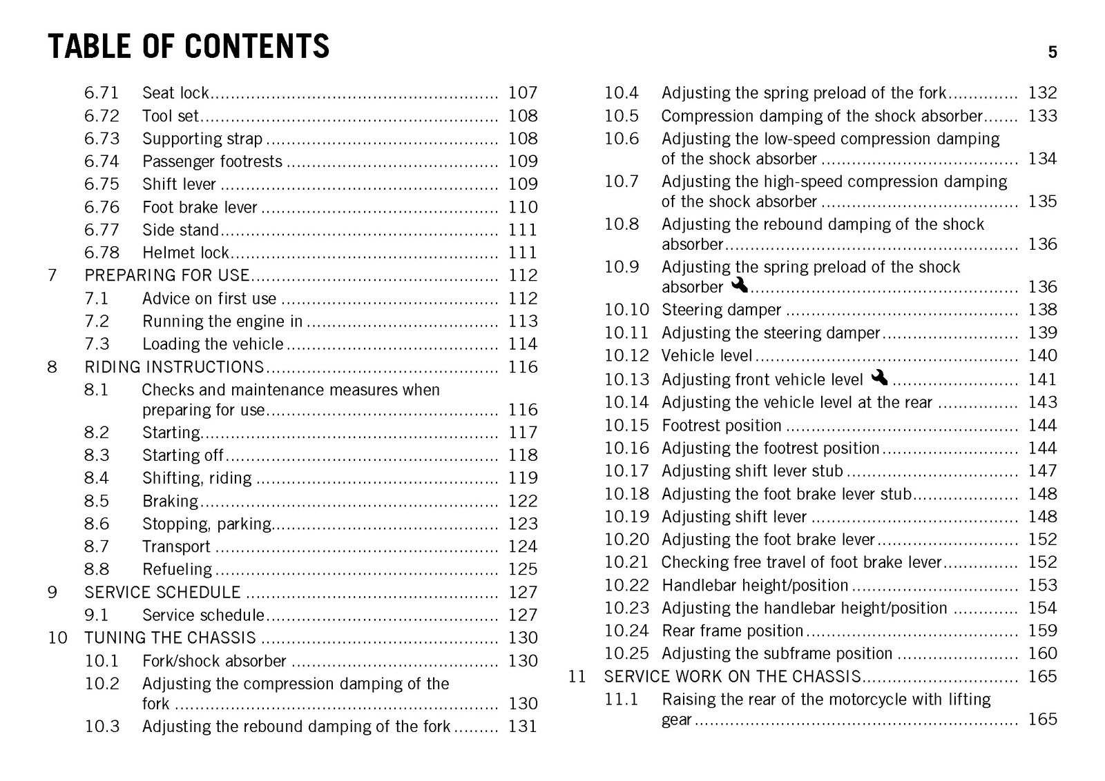 KTM 1190 RC8 R USA Owners Manual 2013 - STEEL WIRE BOUND - PROTECTIVE COVERS