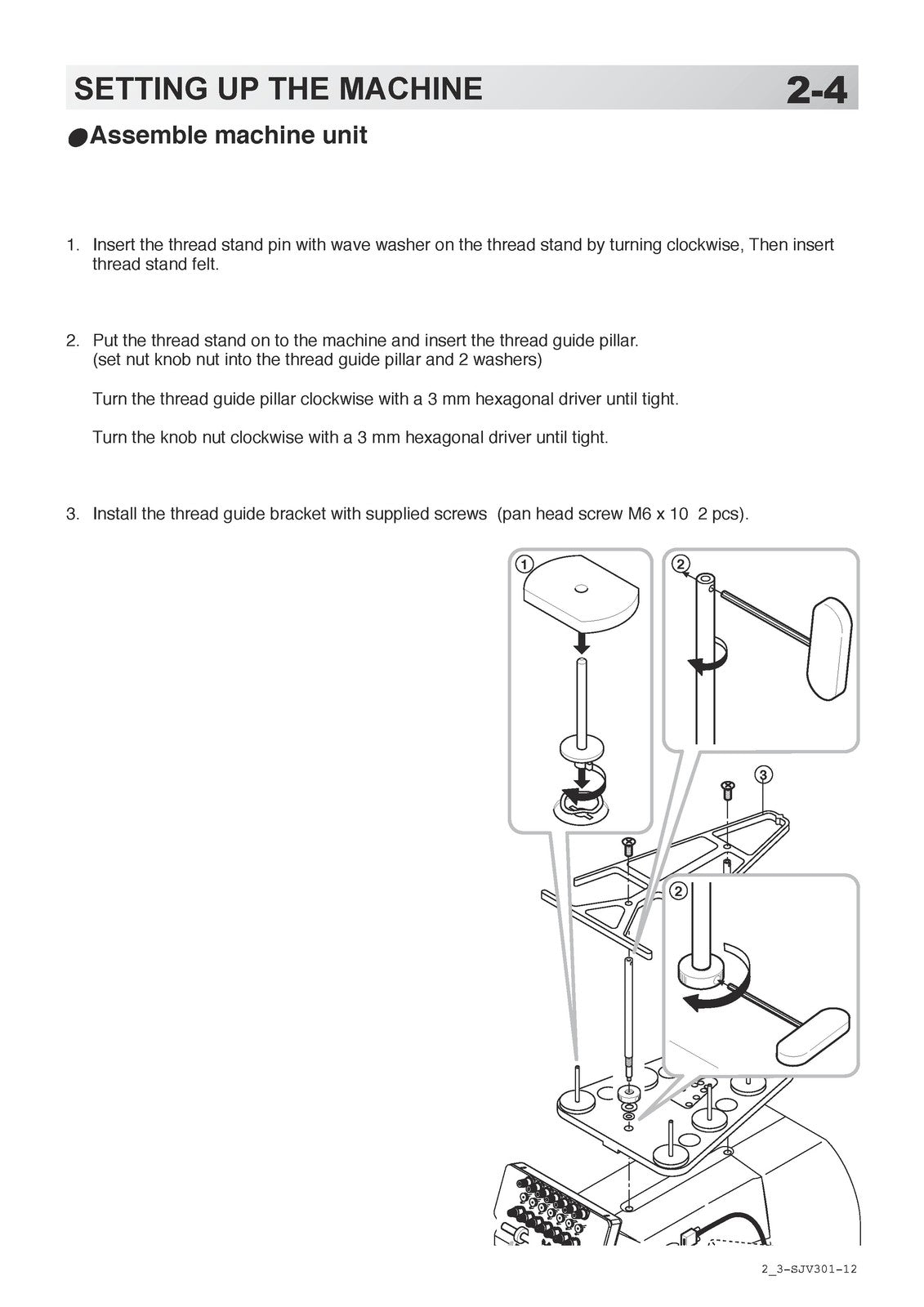 HAPPY HCH Plus HPVB10-19 Embroidery Machine Instruction Book Manual - WIRE BOUND
