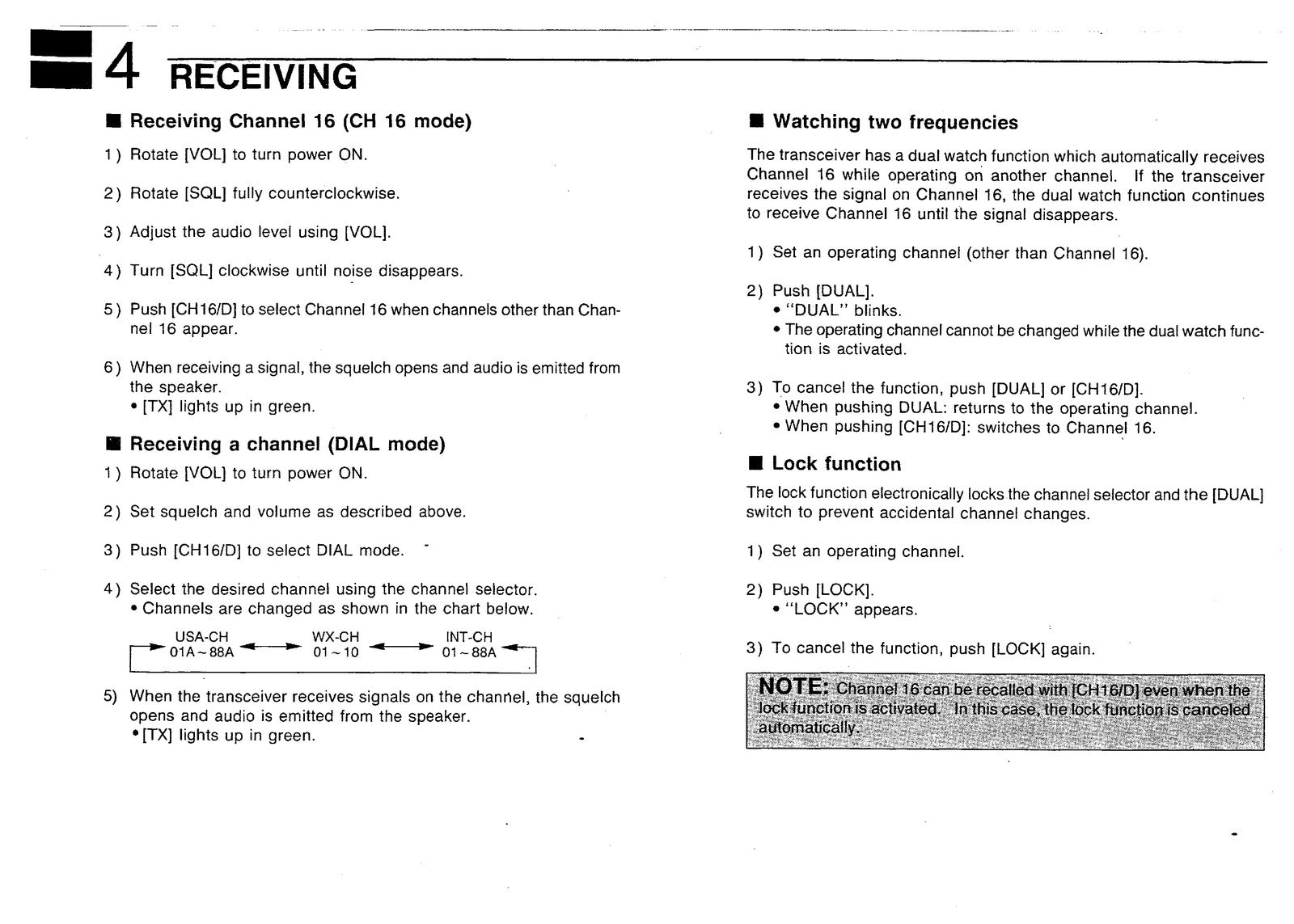ICOM IC-M7 VHF Marine Transceiver Instruction Manual 1991 - WIRE BOUND - COVERS