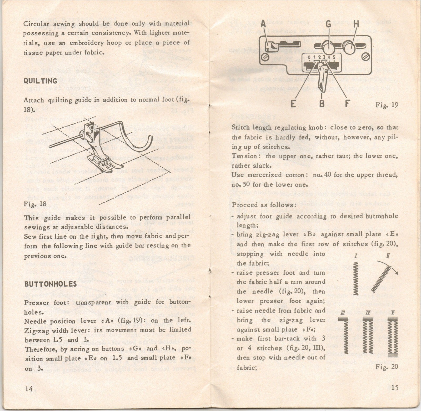 NECCHI 512 Sewing Machine Instruction Manual - STEEL WIRE BOUND - TOUGH COVERS