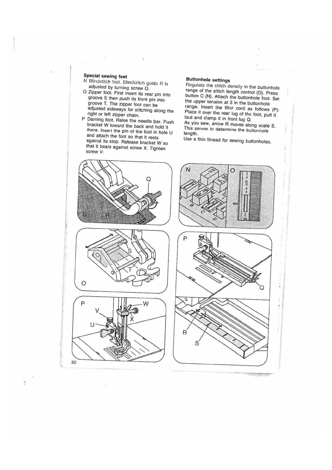 PFAFF Tipmatic 1014 1015 1019 1035 1037 Instruction Book Manual - WIRE BOUND