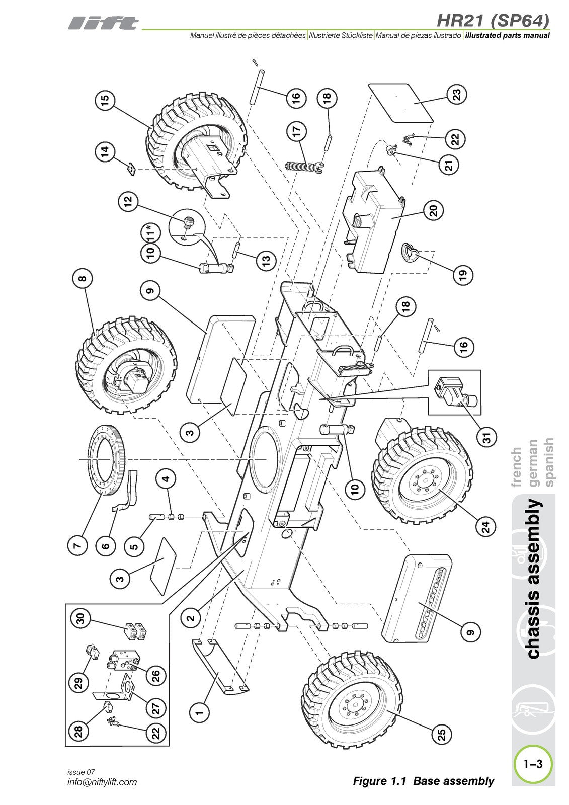 NIFTYLIFT HR21 SP64 4x4 Illustrated Parts Manual 2013 - WIRE BOUND - COVERS