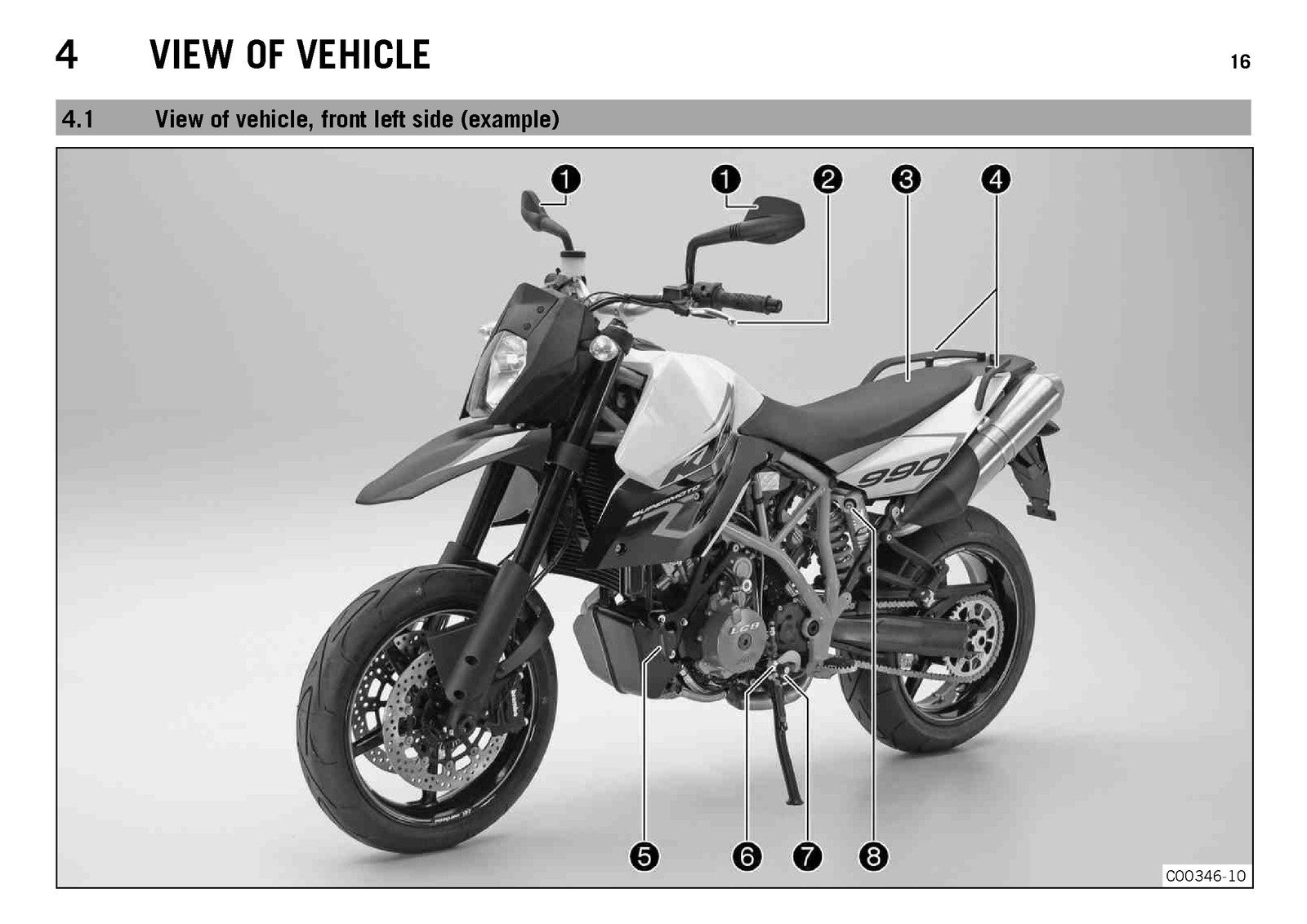 KTM 990 Supermoto R Owners Manual 2013 - STEEL WIRE BOUND - PROTECTIVE COVERS